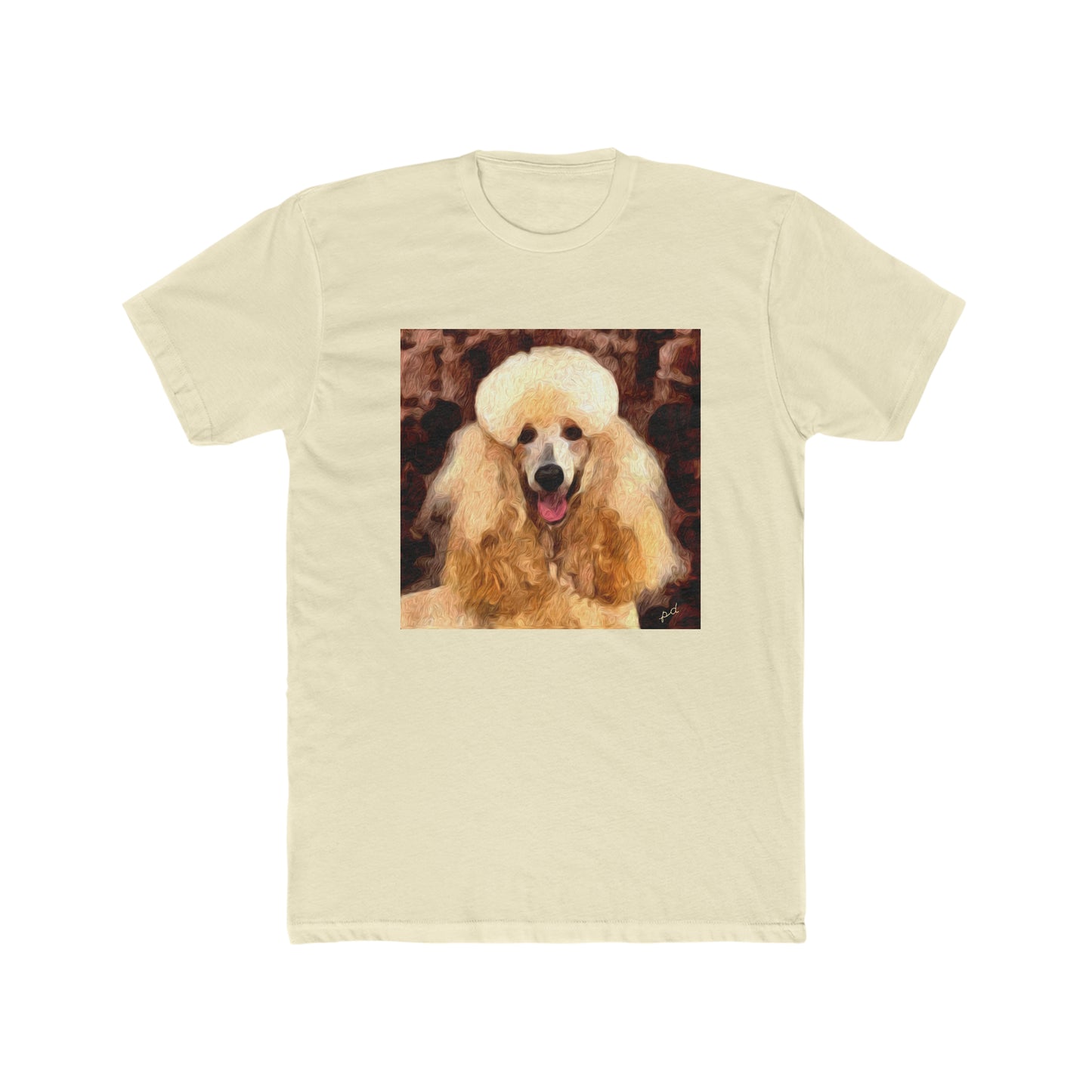 Poodle Men's Fitted Cotton Crew Tee