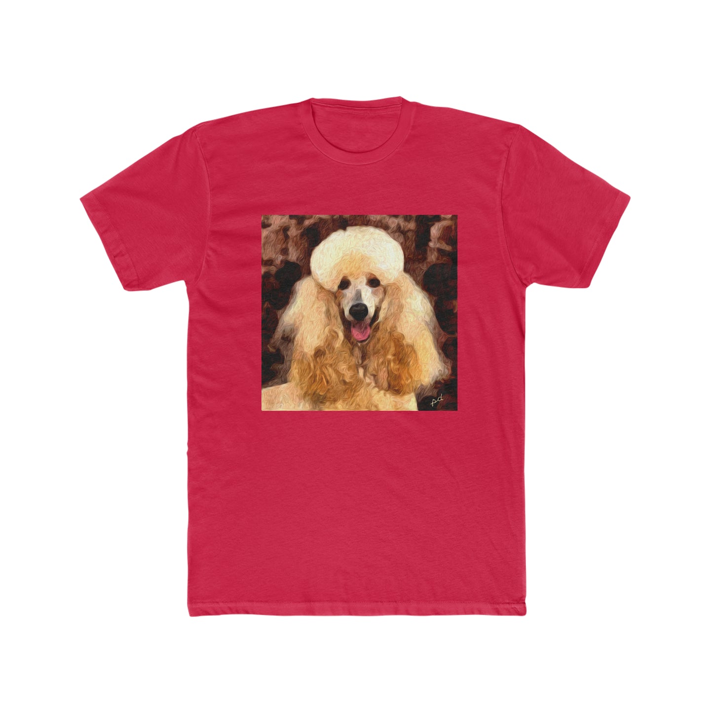 Poodle Men's Fitted Cotton Crew Tee
