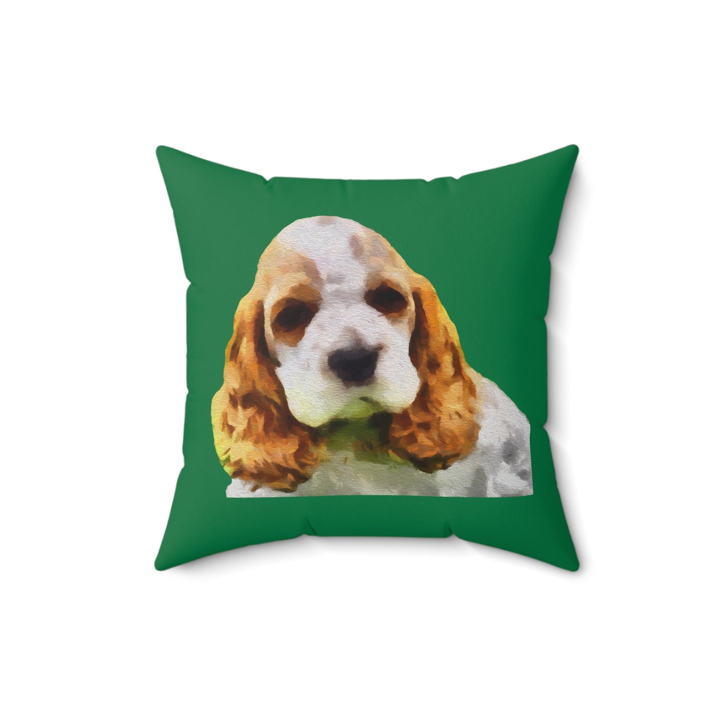 Cocker Spaniel 'Hogan' Spun Polyester Throw Pillow