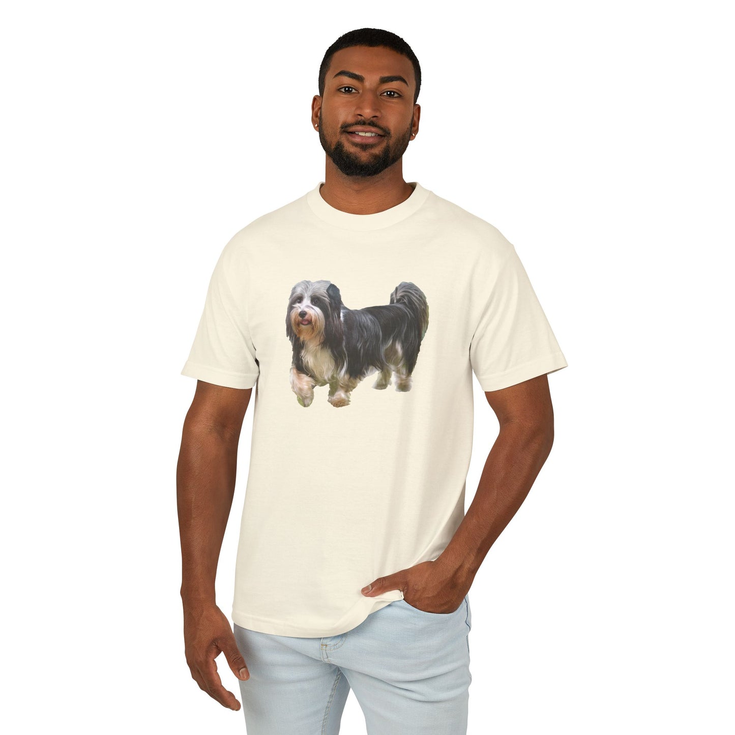 Lowchen Unisex Relaxed Fit Garment-Dyed Heavyweight Cotton Tee