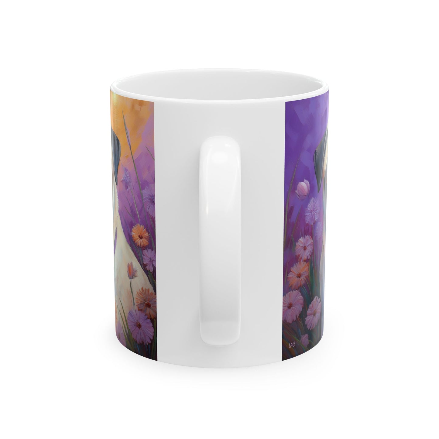 Pug - White Ceramic Mug - 2 Sizes