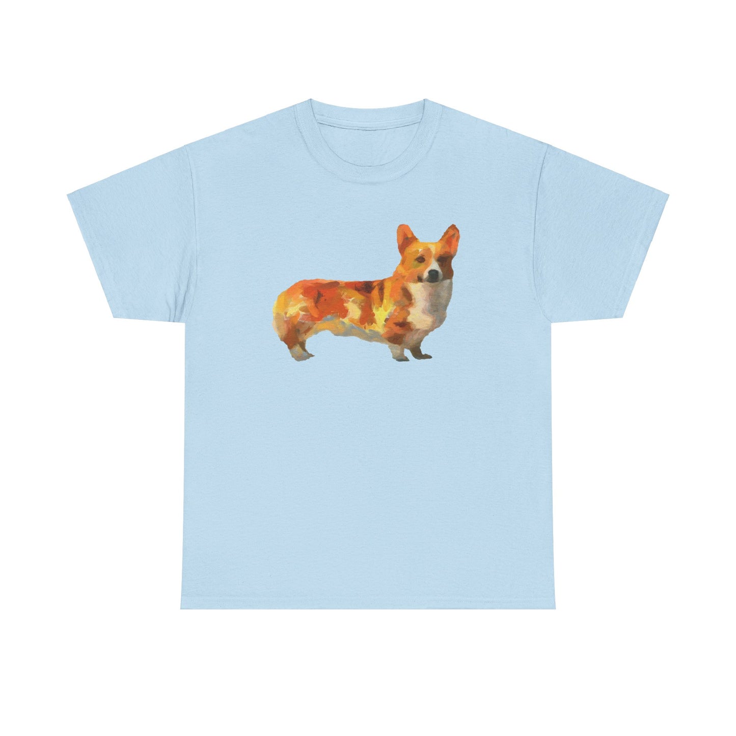 Elegant Pembroke Welsh Corgi Unisex Heavy Cotton Tee