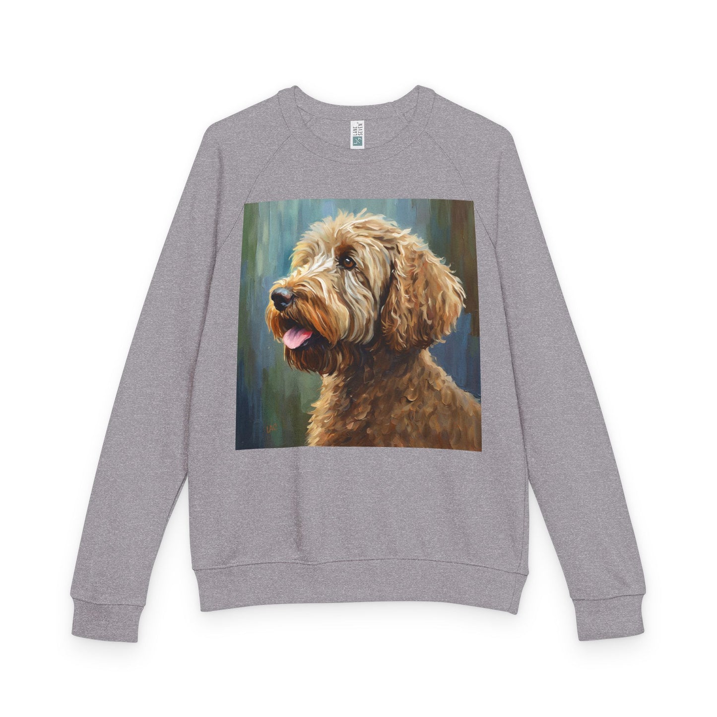 Labradoodle Unisex French Terry Raglan Crewneck