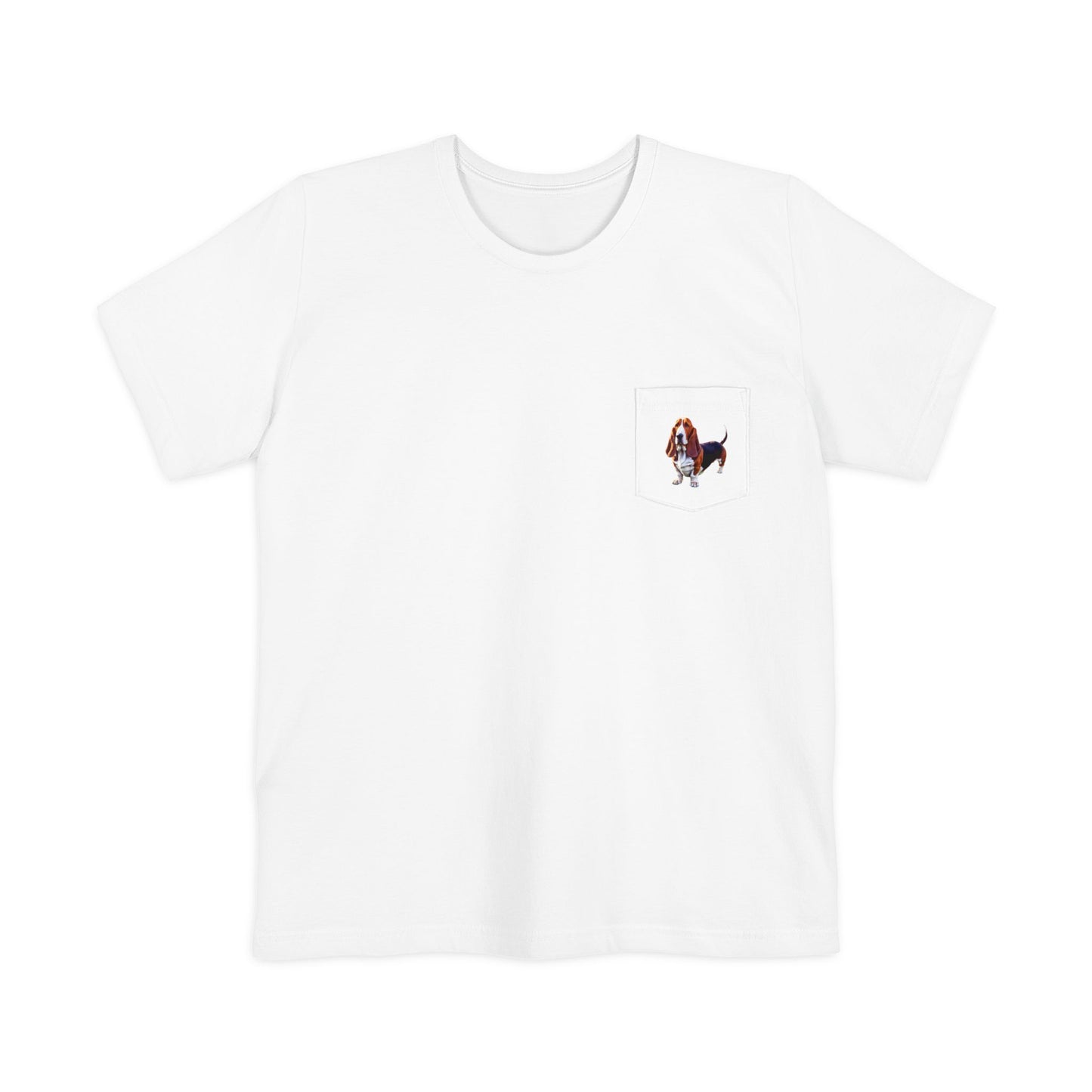 Charming Basset Hound Unisex Pocket T-shirt