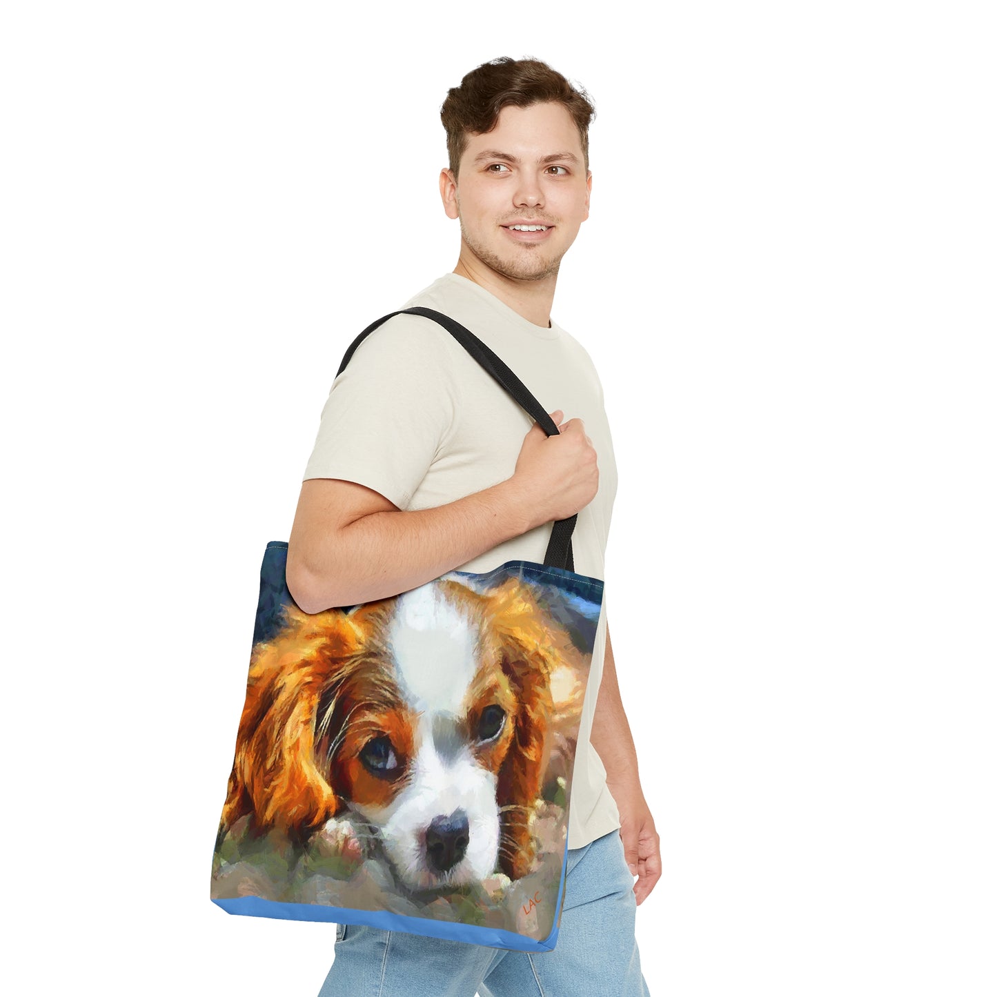 Cavalier King Charles Puppy Tote Bag