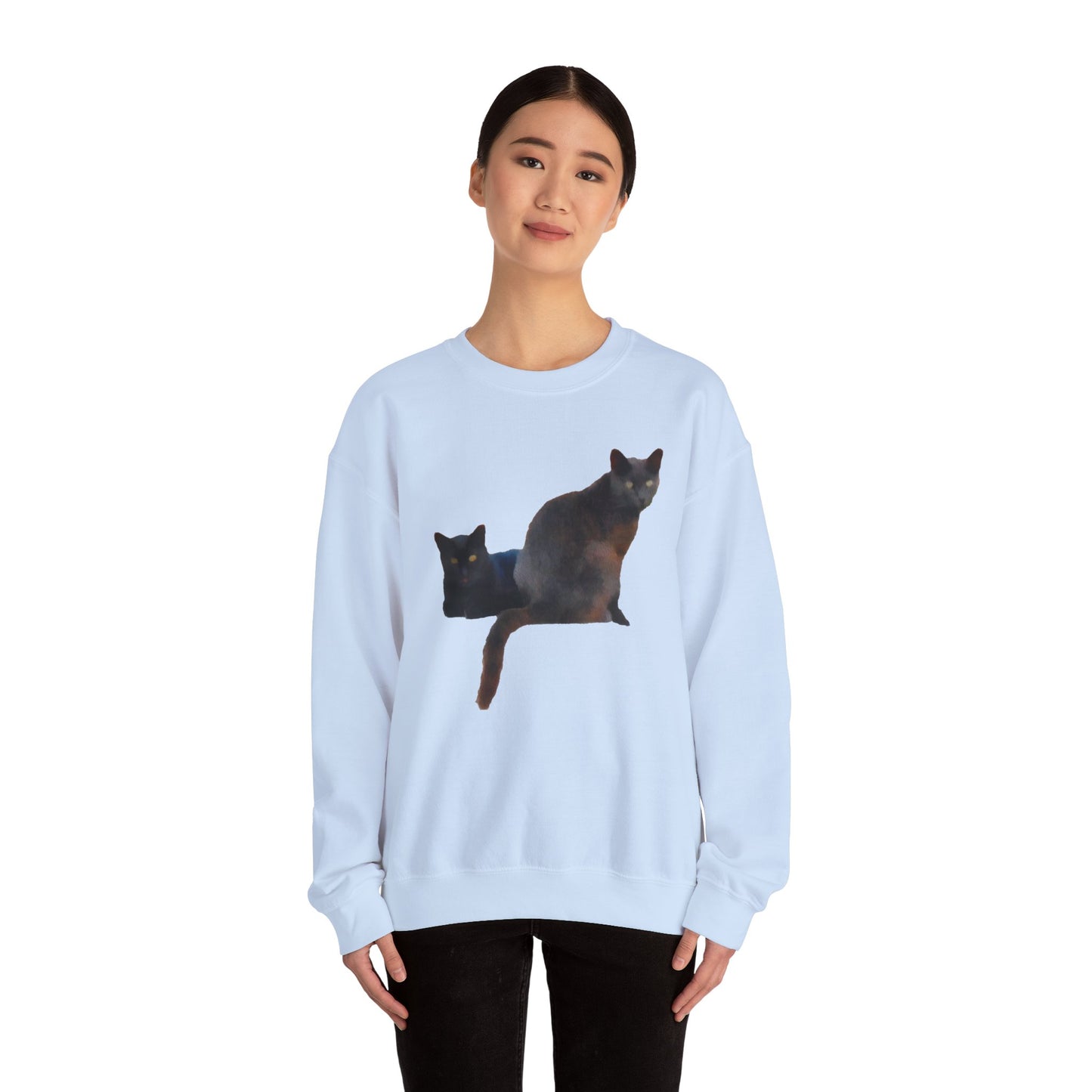Black Cats 'Sifnos Sisters' Unisex 50/50 Crewneck Sweatshirt