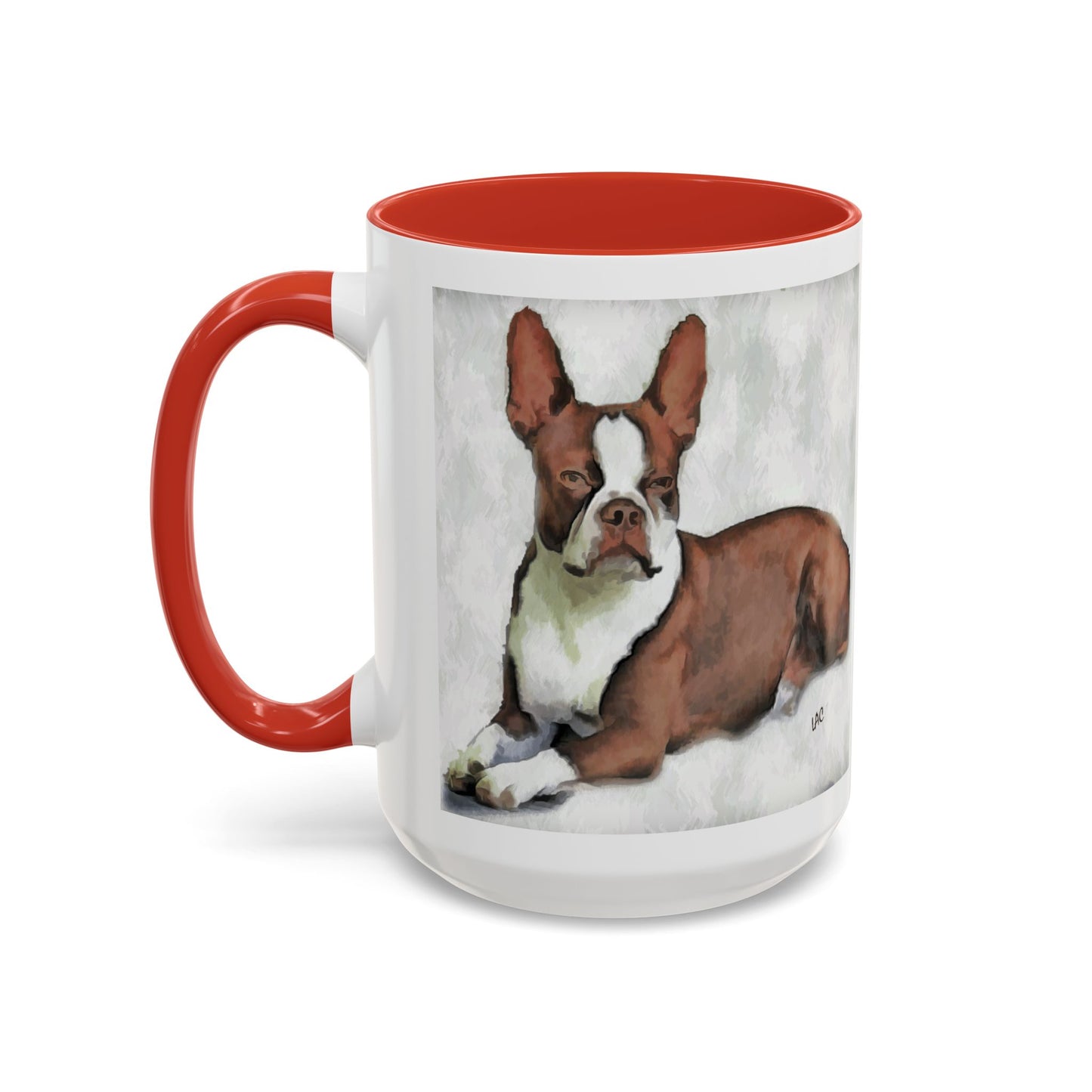 Charming Boston Terrier Accent Ceramic Coffee Mug