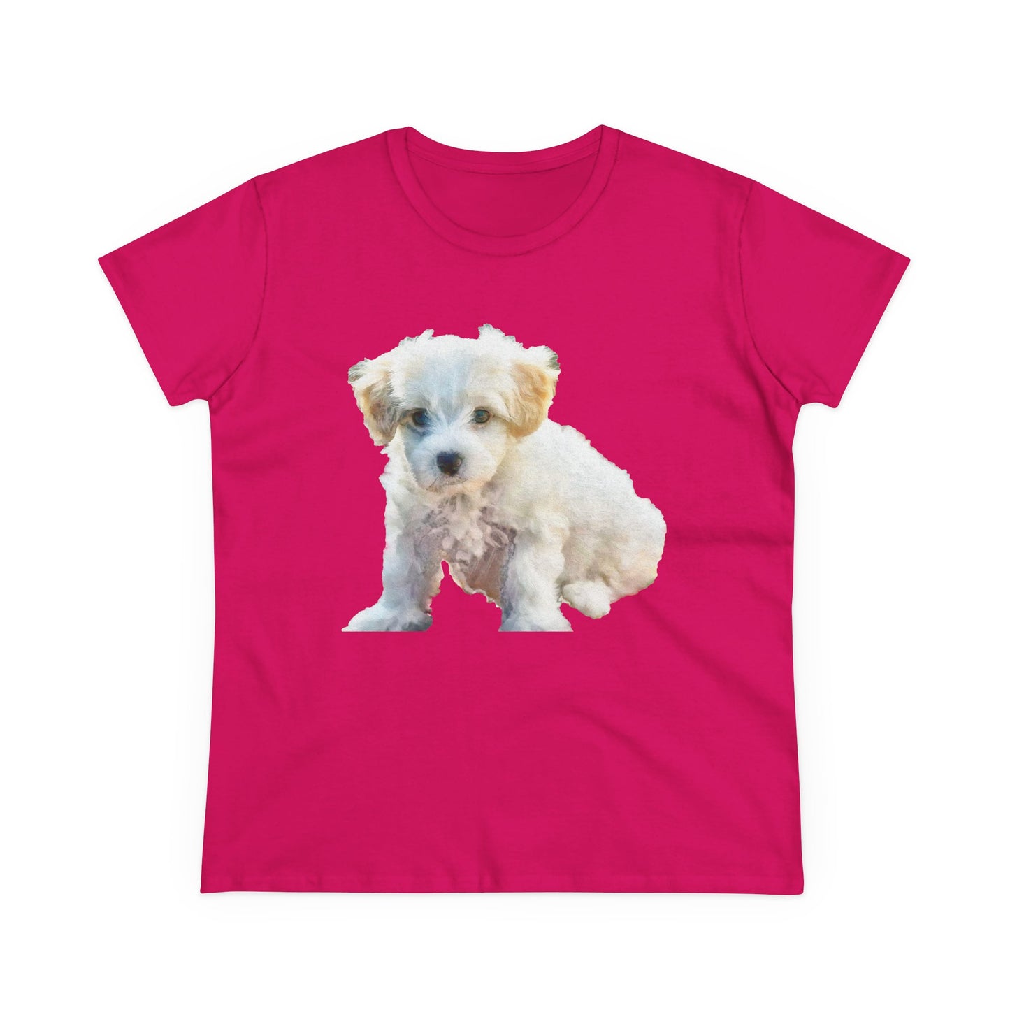 Bichon Frise Women's Midweight Cotton Tee