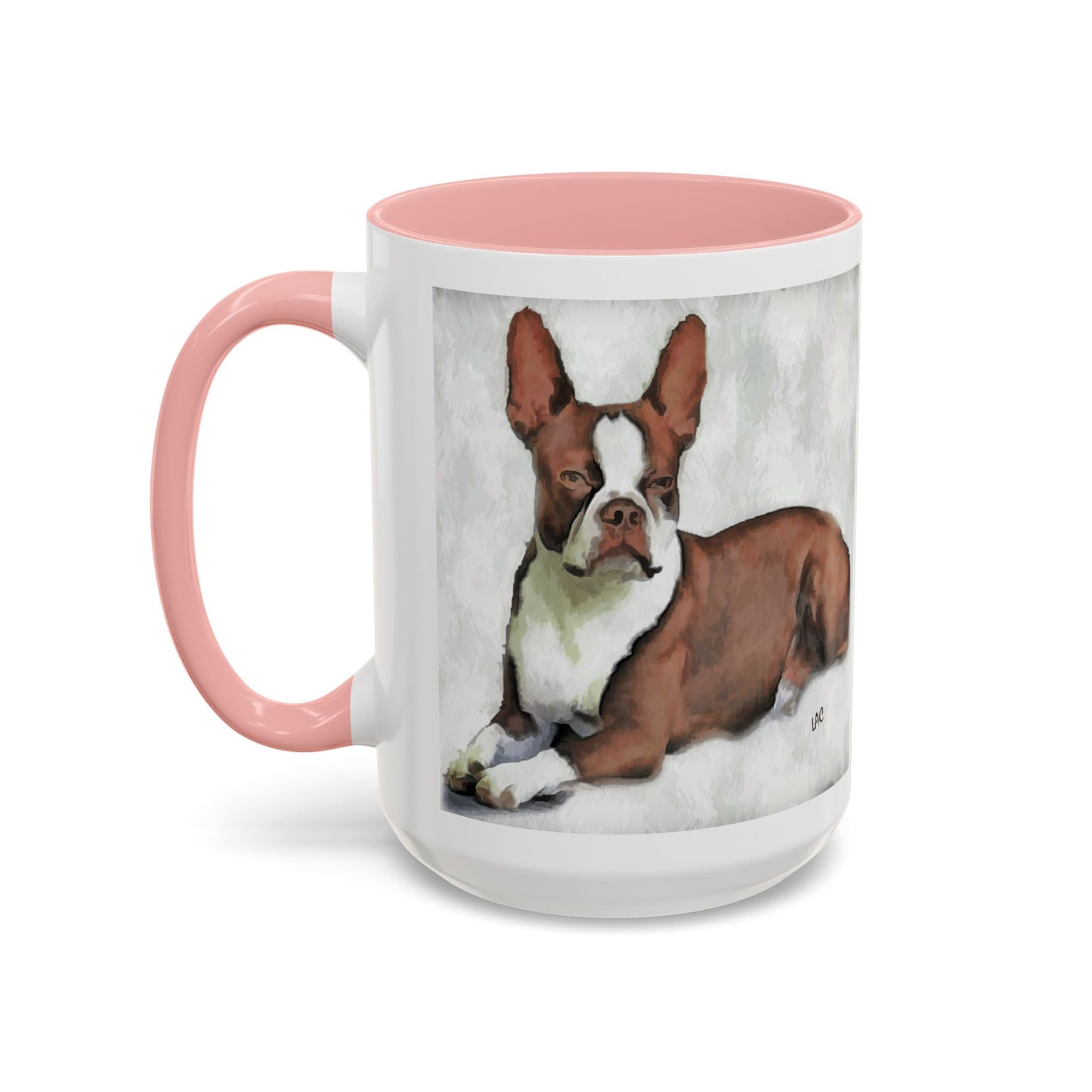 Charming Boston Terrier Accent Ceramic Coffee Mug