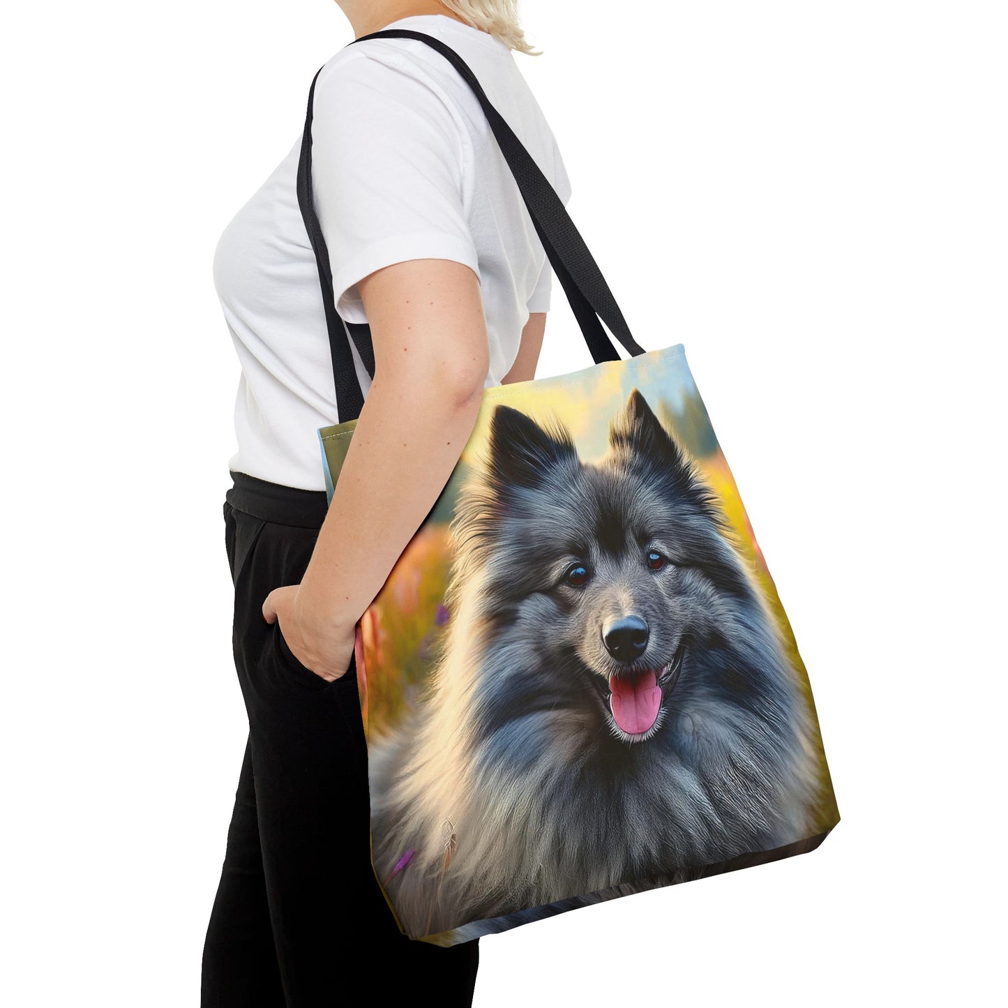 Keeshond Polyester Tote Bag (AOP)