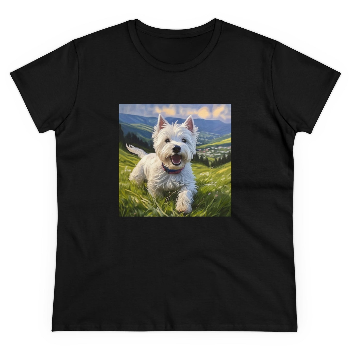 Westie Artistic Painting Women's Cotton Tee
