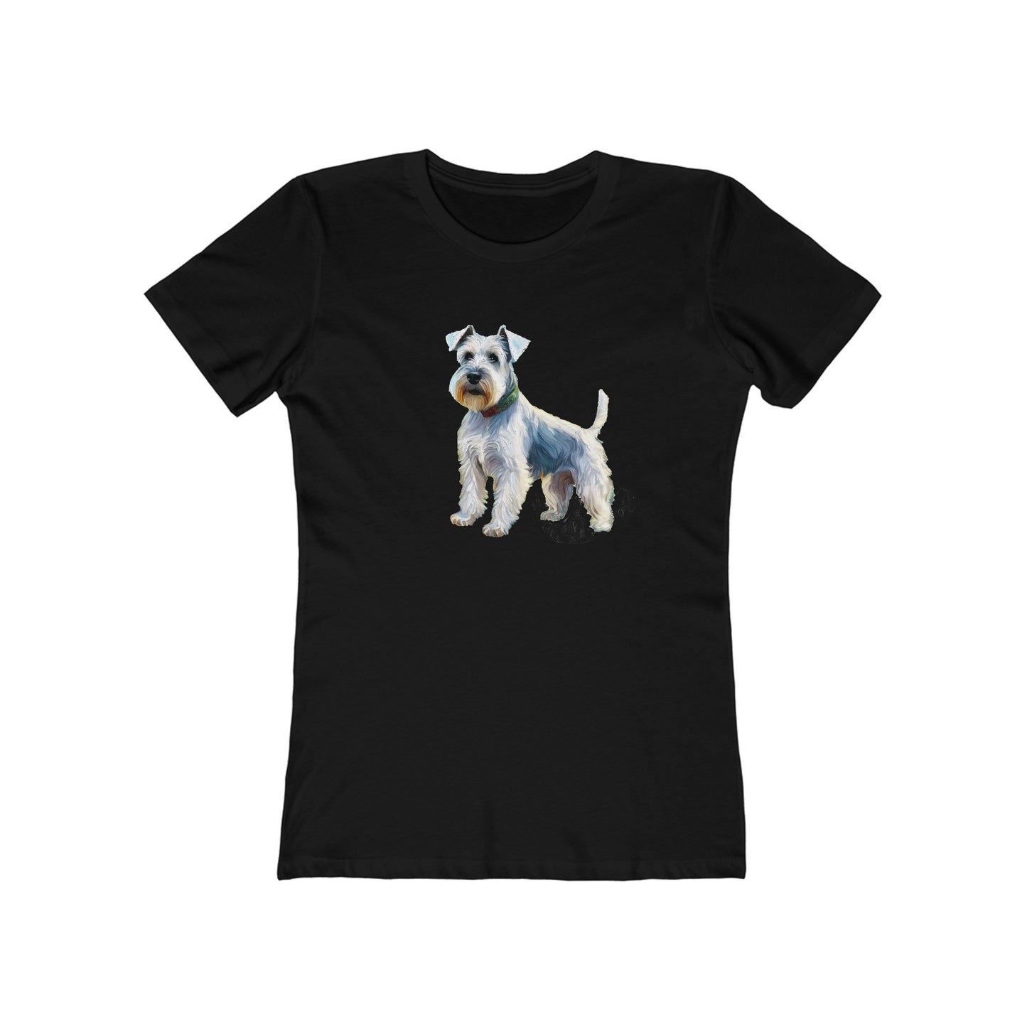 White Schnauzer - Women's Slim Fit Ringspun Cotton Tee