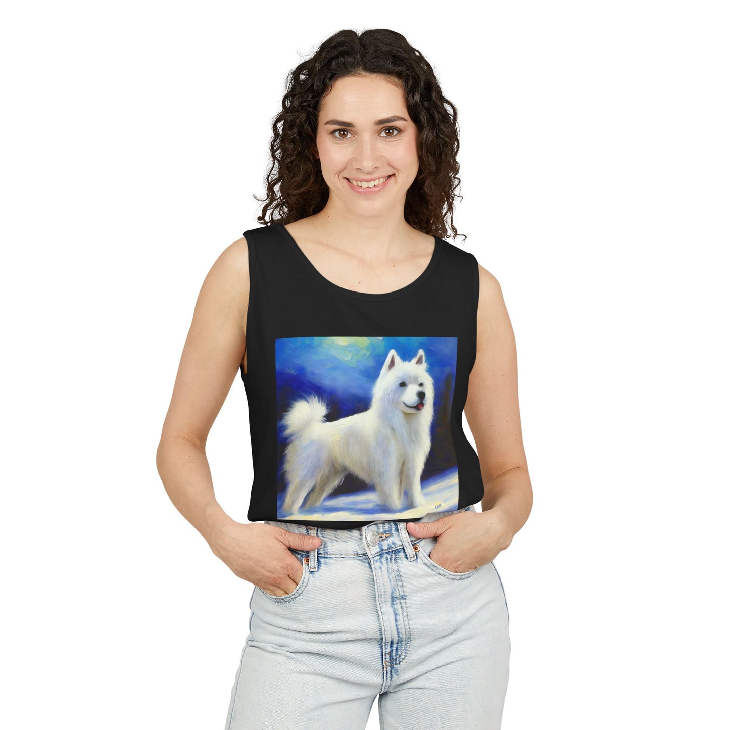 American Eskimo Dog Unisex Relaxed Fit Ringspun Cotton Tank Top
