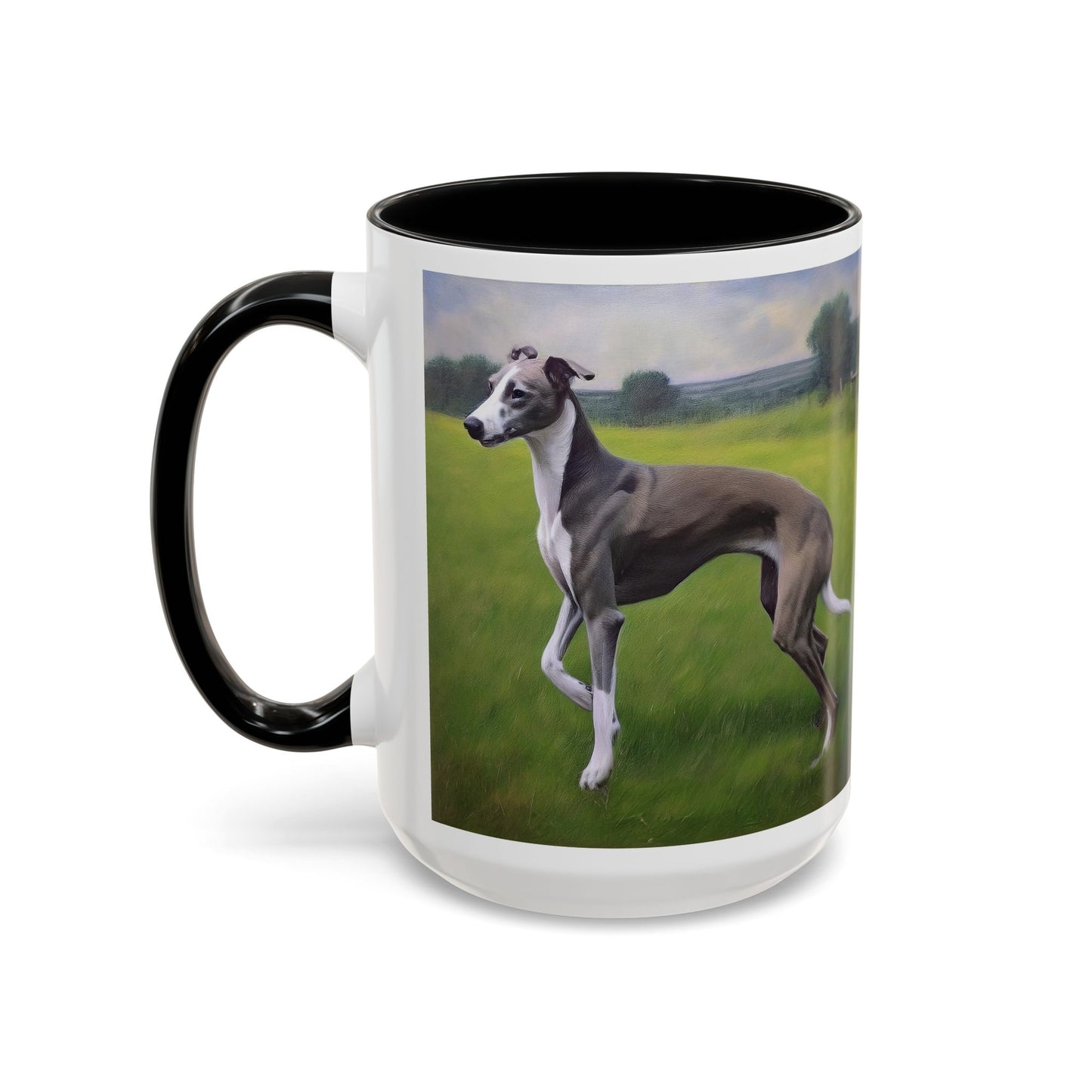 Greyhound Ceramic Accent Coffee Mug - Stylish Sipping Companion