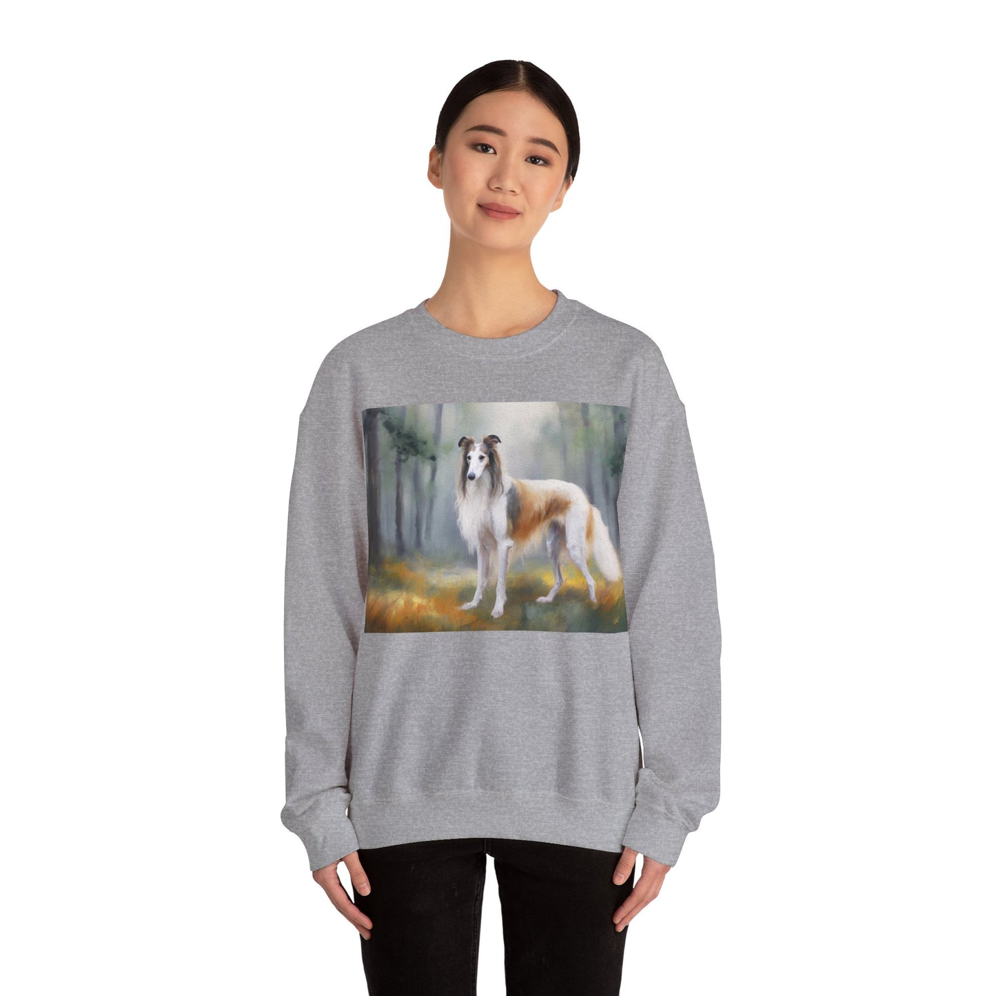 Borzoi 'Russian Wolfhound' Unisex 50/50 Crewneck Sweatshirt