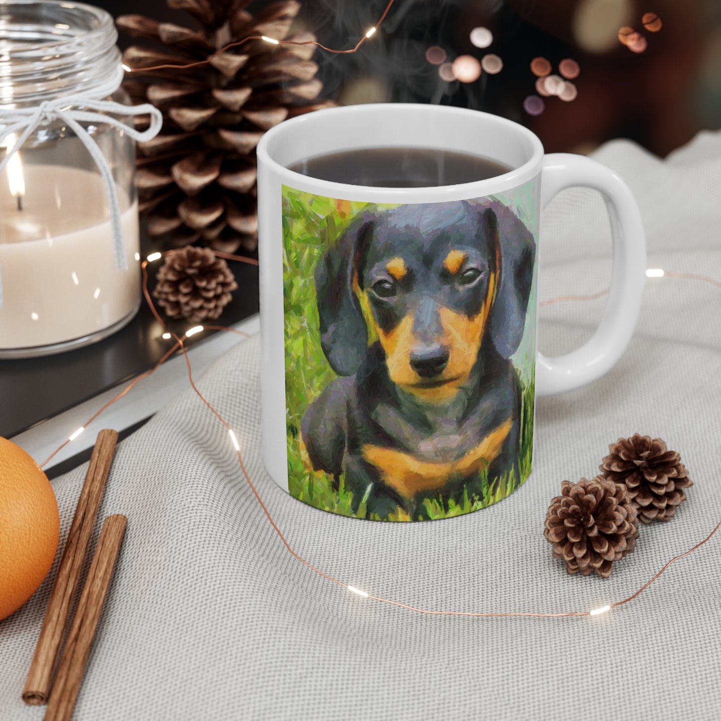 Delightful Dachshund 'Doxie #2' Ceramic Mug 11oz