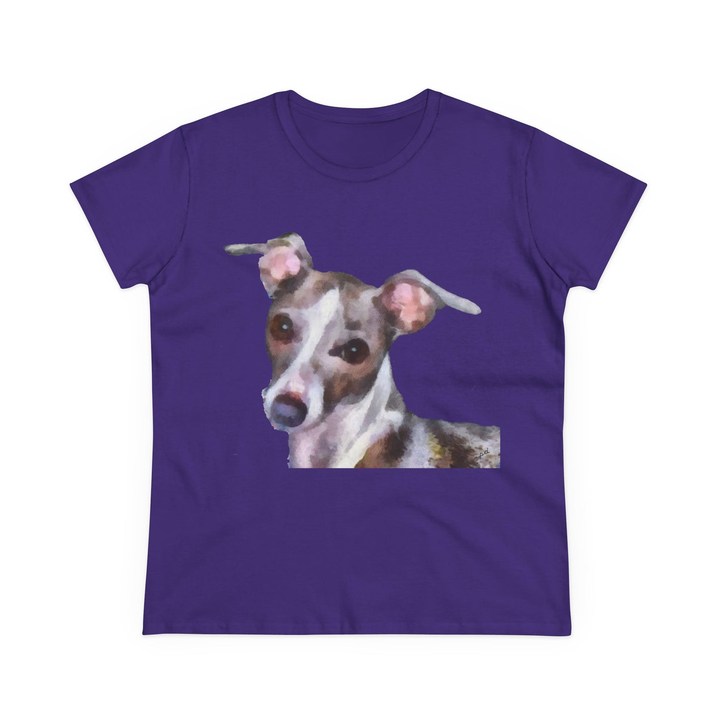 Italian Greyhound 'Lilly' Women's Midweight Cotton Tee