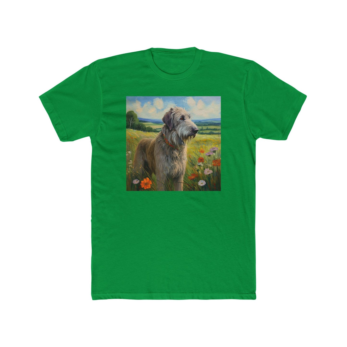Irish Wolfhound Men's Fitted Cotton Crew Tee