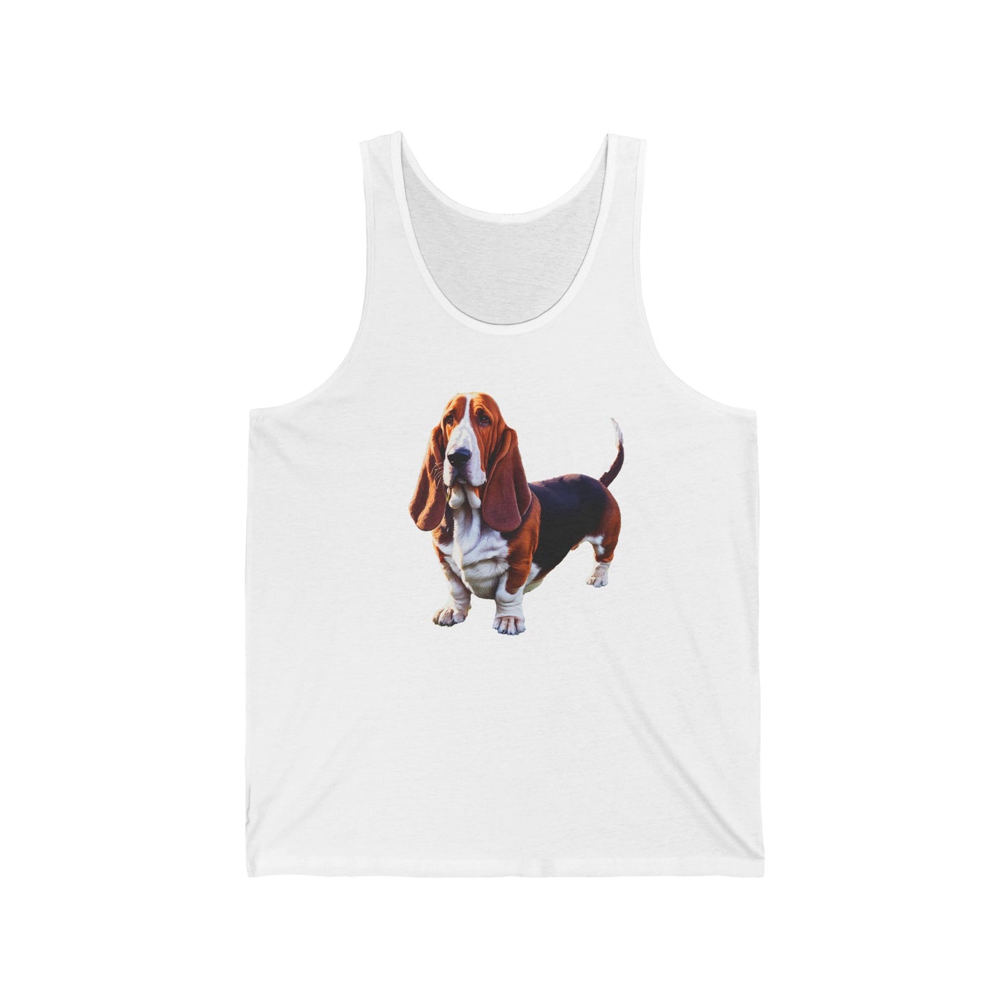 Basset Hound Unisex Jersey Tank Top – A Touch of Canine Elegance