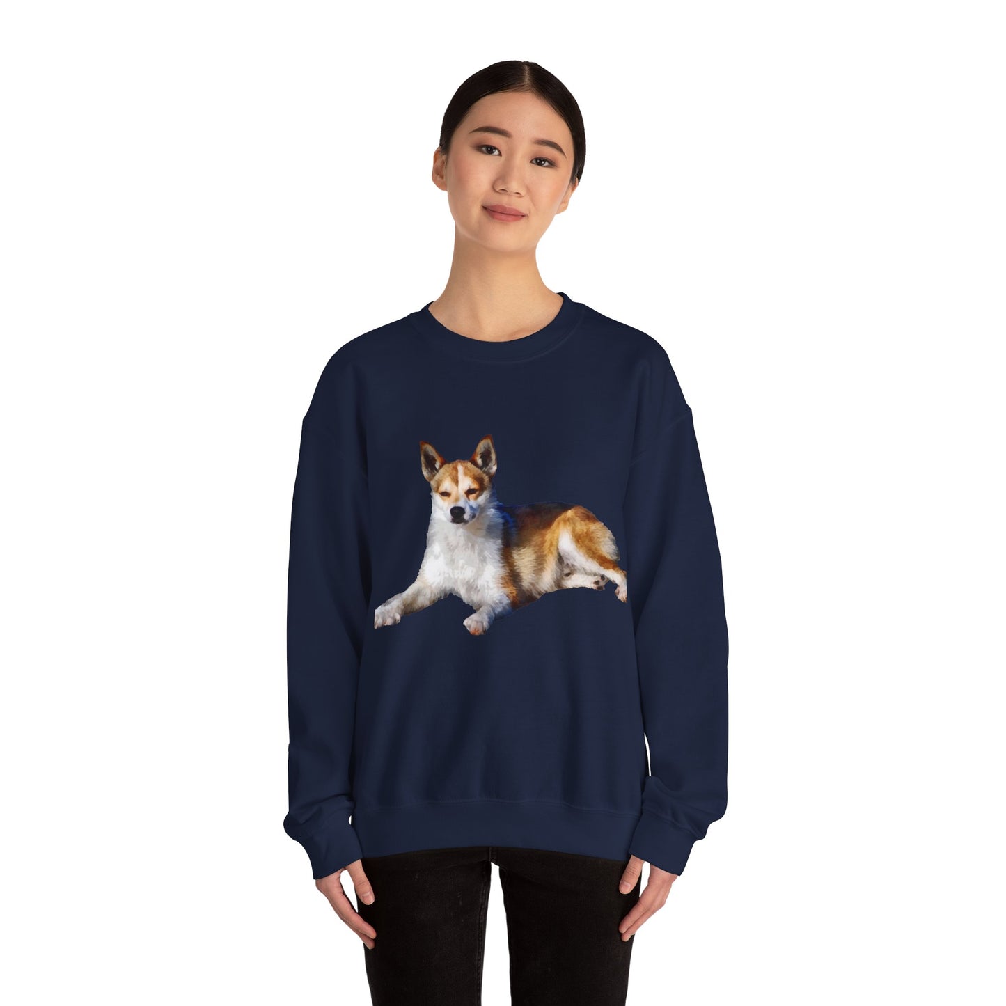 Norwegian Lundehund Unisex 50/50 Crewneck Sweatshirt by DoggyLips™