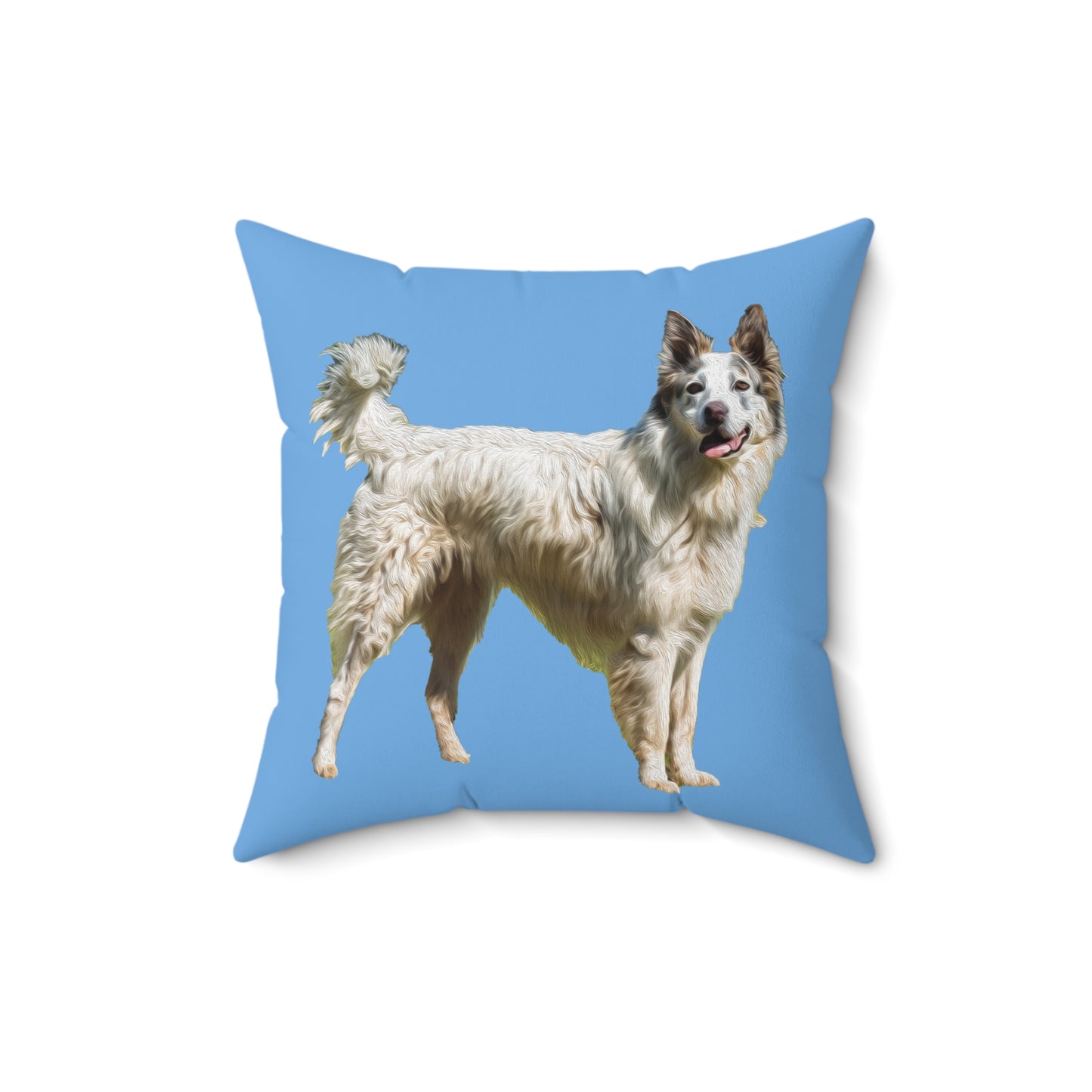 Pyrenean Shepherd Spun Polyester Square Throw Pillow