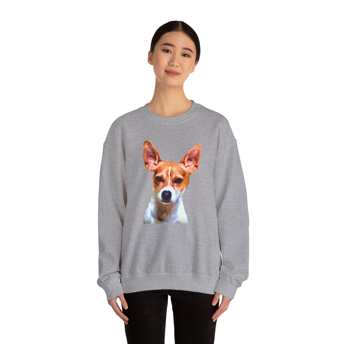 Rat Terrier Unisex 50/50 Crewneck Sweatshirt
