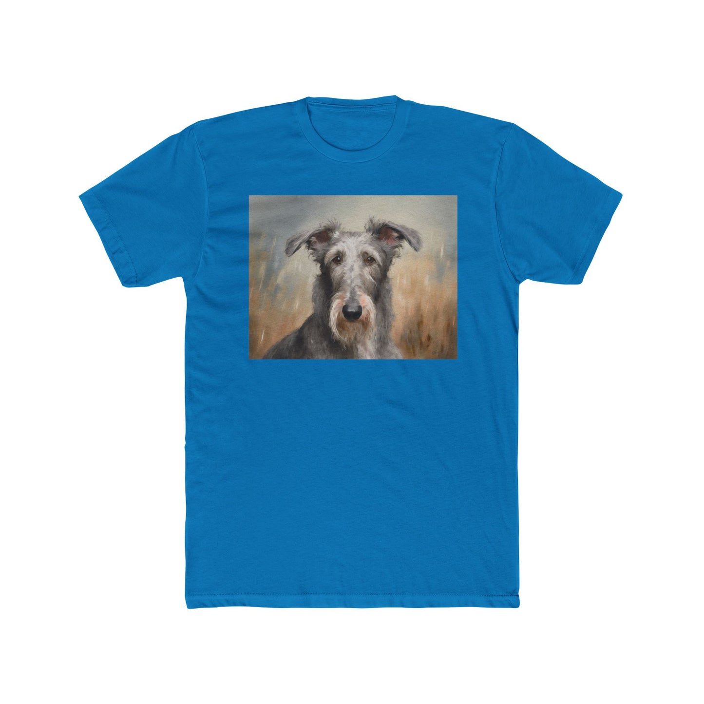 Scottish Deerhound --- Men's Fitted Cotton Crew Tee