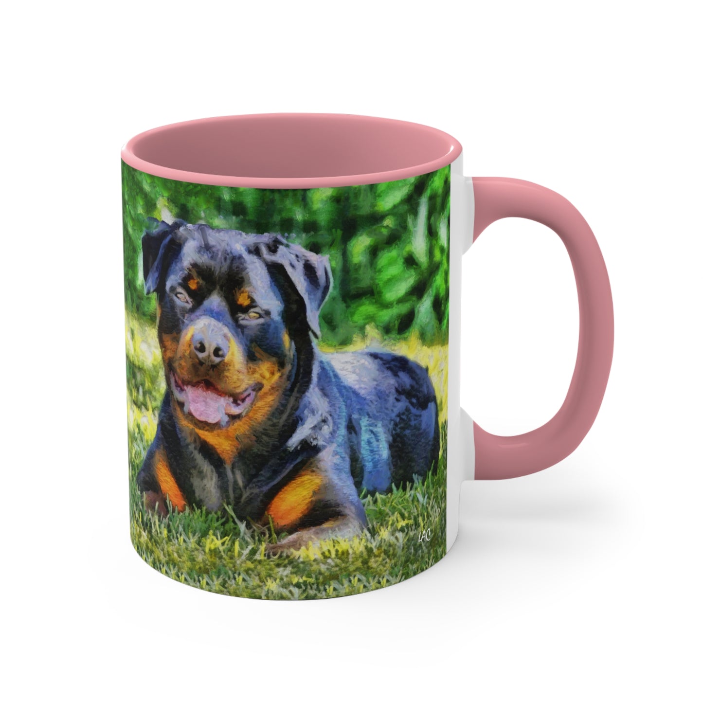 Rottweiler 'Lina' Accent Coffee Mug, 11oz