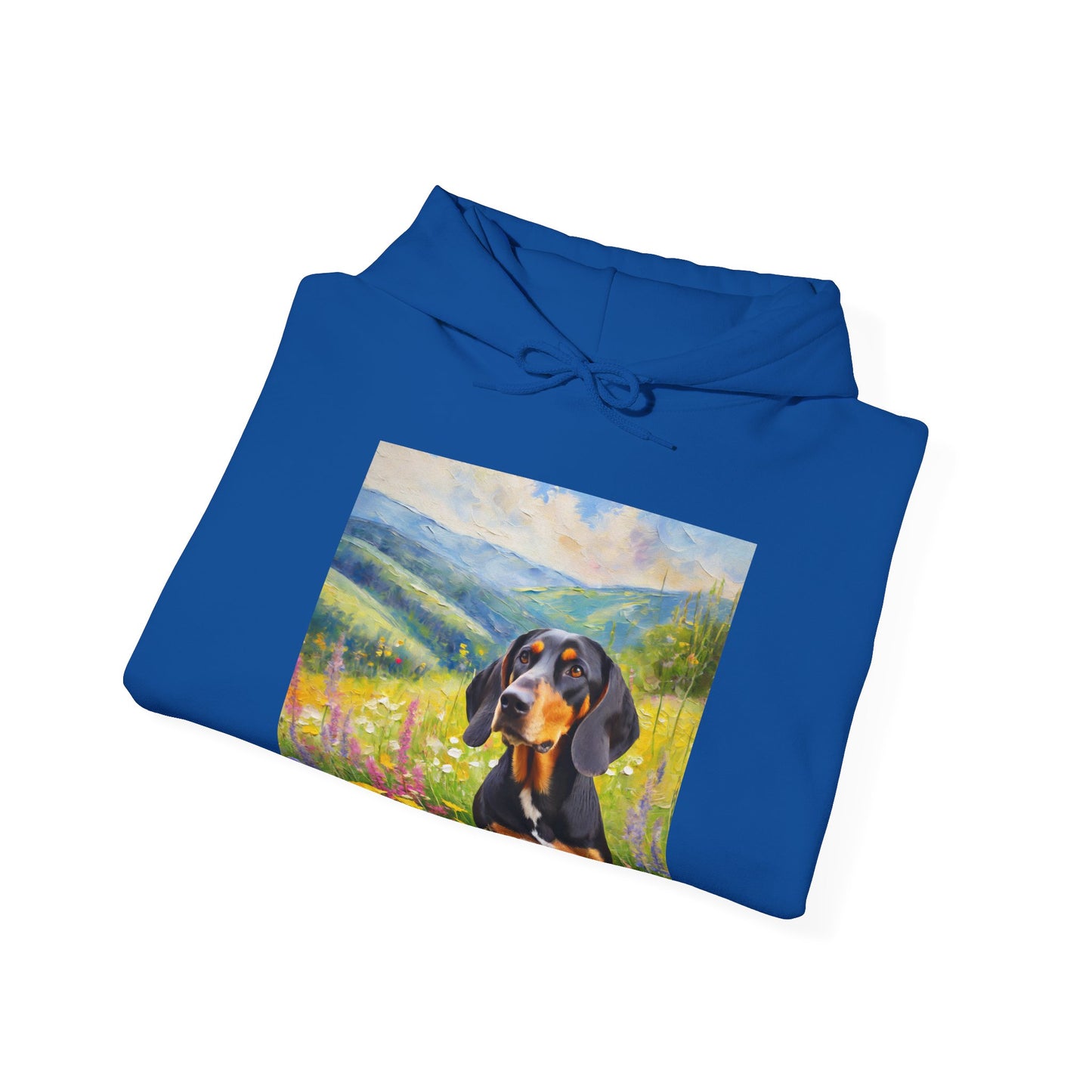 Black & Tan Coonhound Unisex 50/50 Hooded Sweatshirt