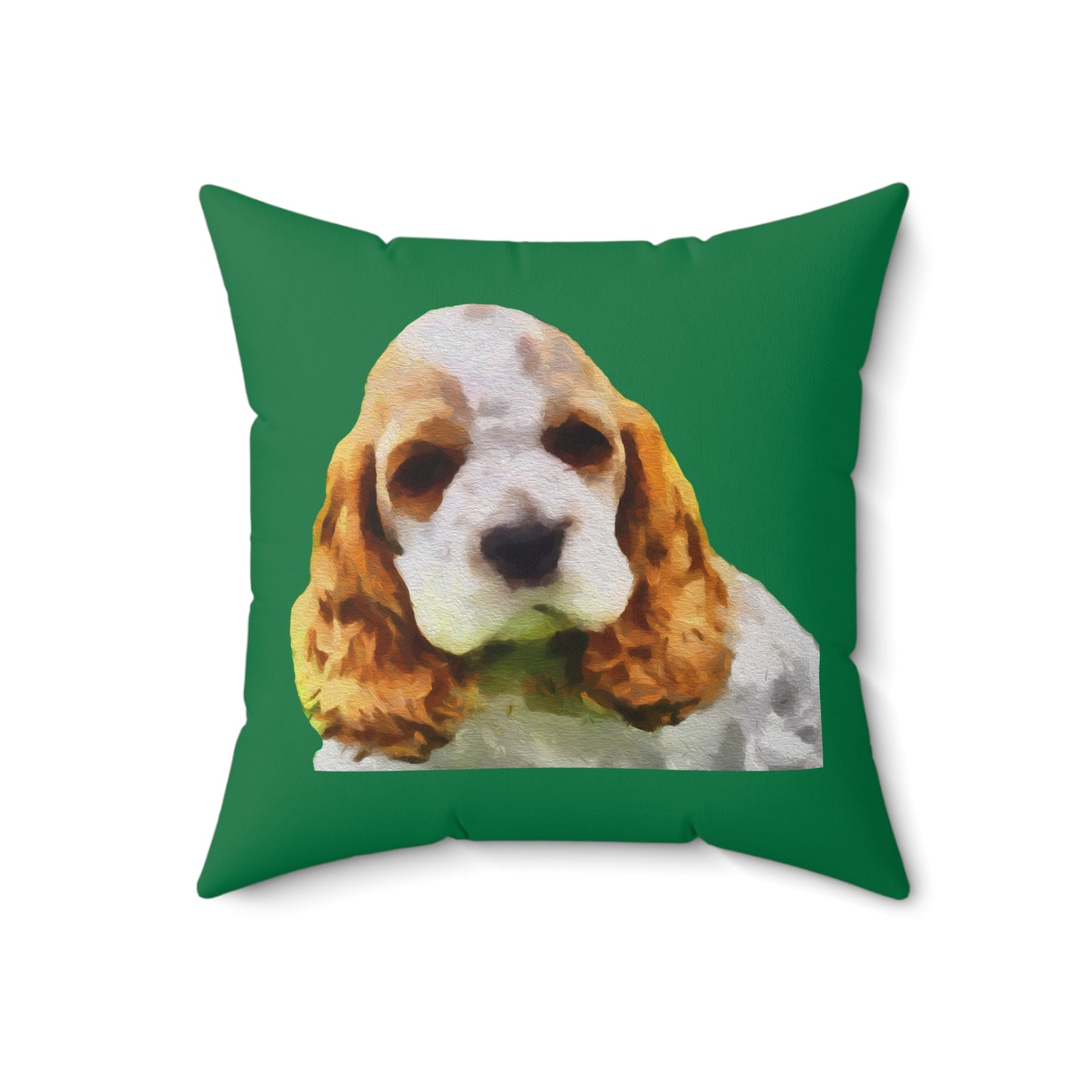 Cocker Spaniel 'Hogan' Spun Polyester Throw Pillow