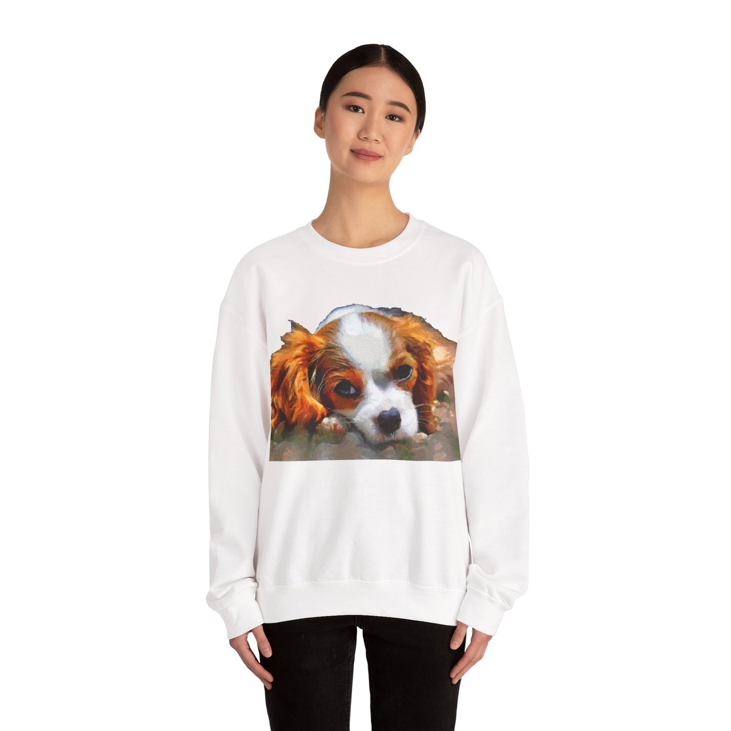 Cavalier King Charles Spaniel Puppy Crewneck Sweatshirt