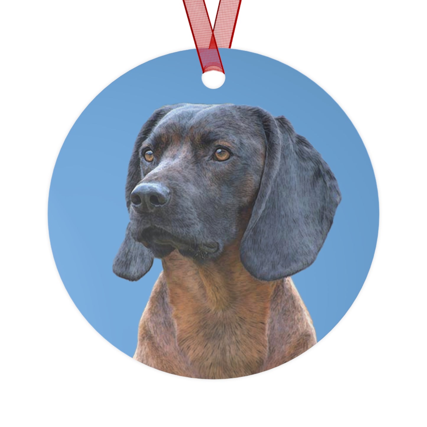 Bavarian Mountain Scent Hound Metal Ornament: A Celebration of Love