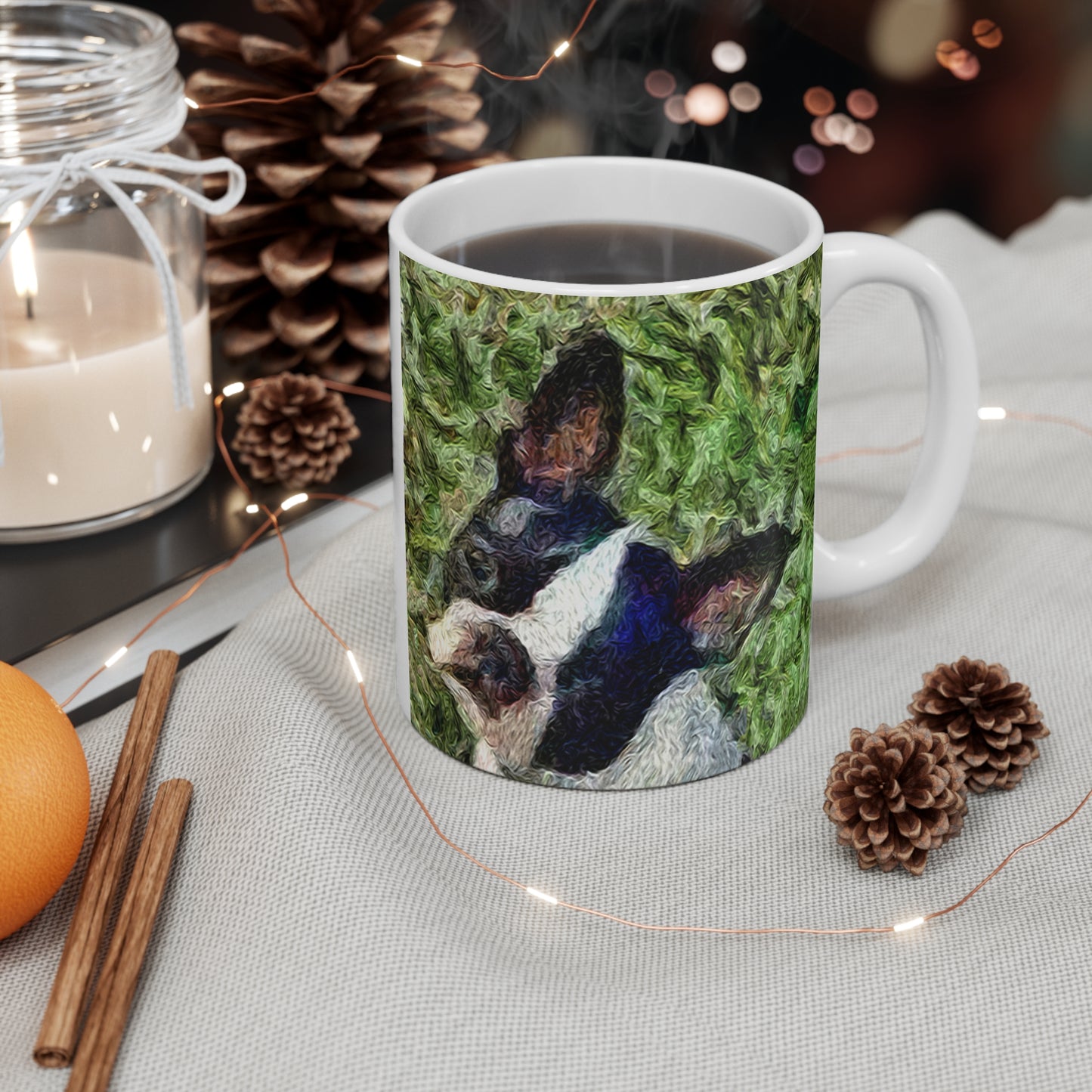 Boston Terrier 'Skipper' Ceramic Mug 11oz