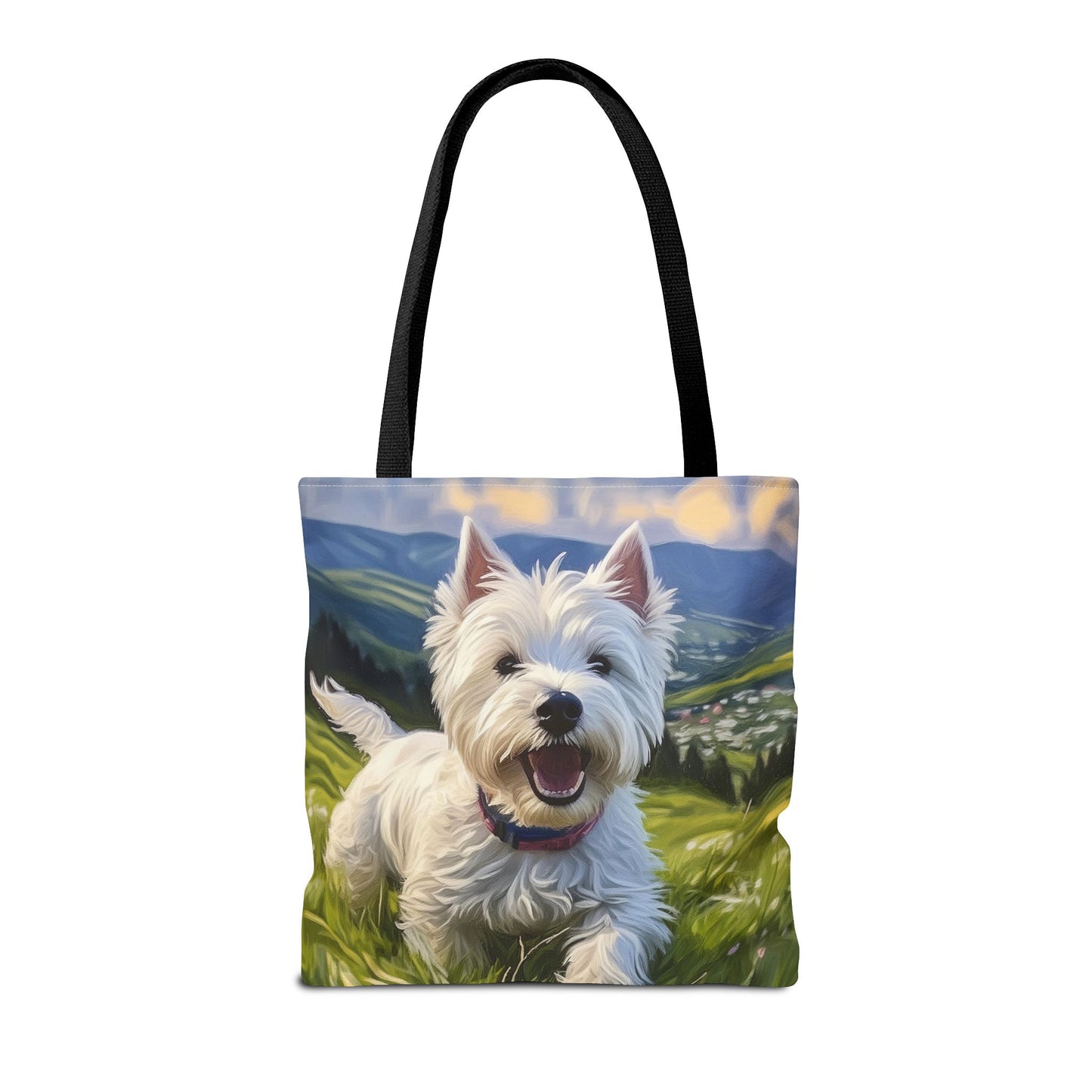 Westie Polyester Tote Bag