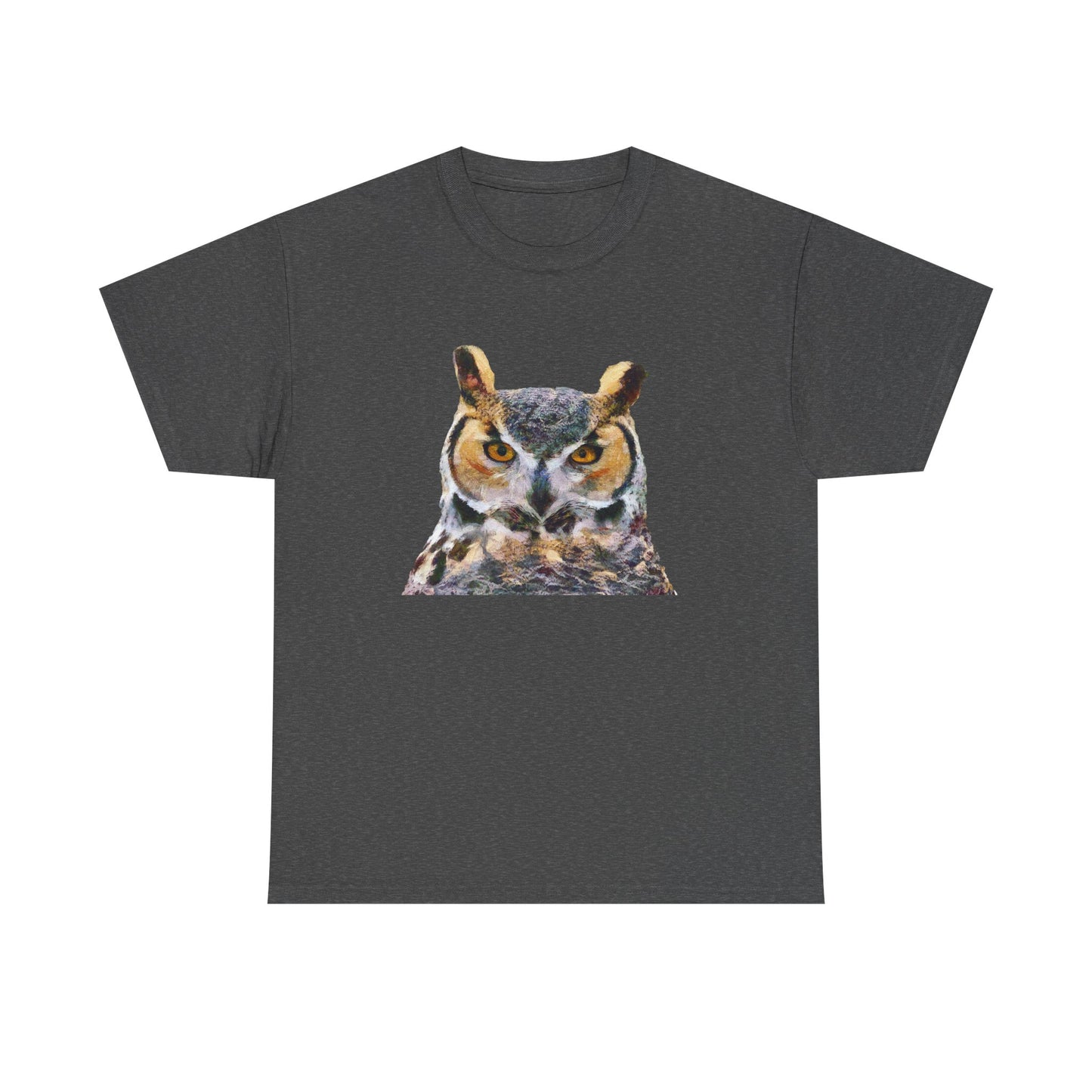 Great Horned Owl 'Hooty' Unisex Heavy Cotton Tee