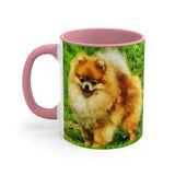 Pomeranian 'Pom Pom' Accent Coffee Mug, 11oz