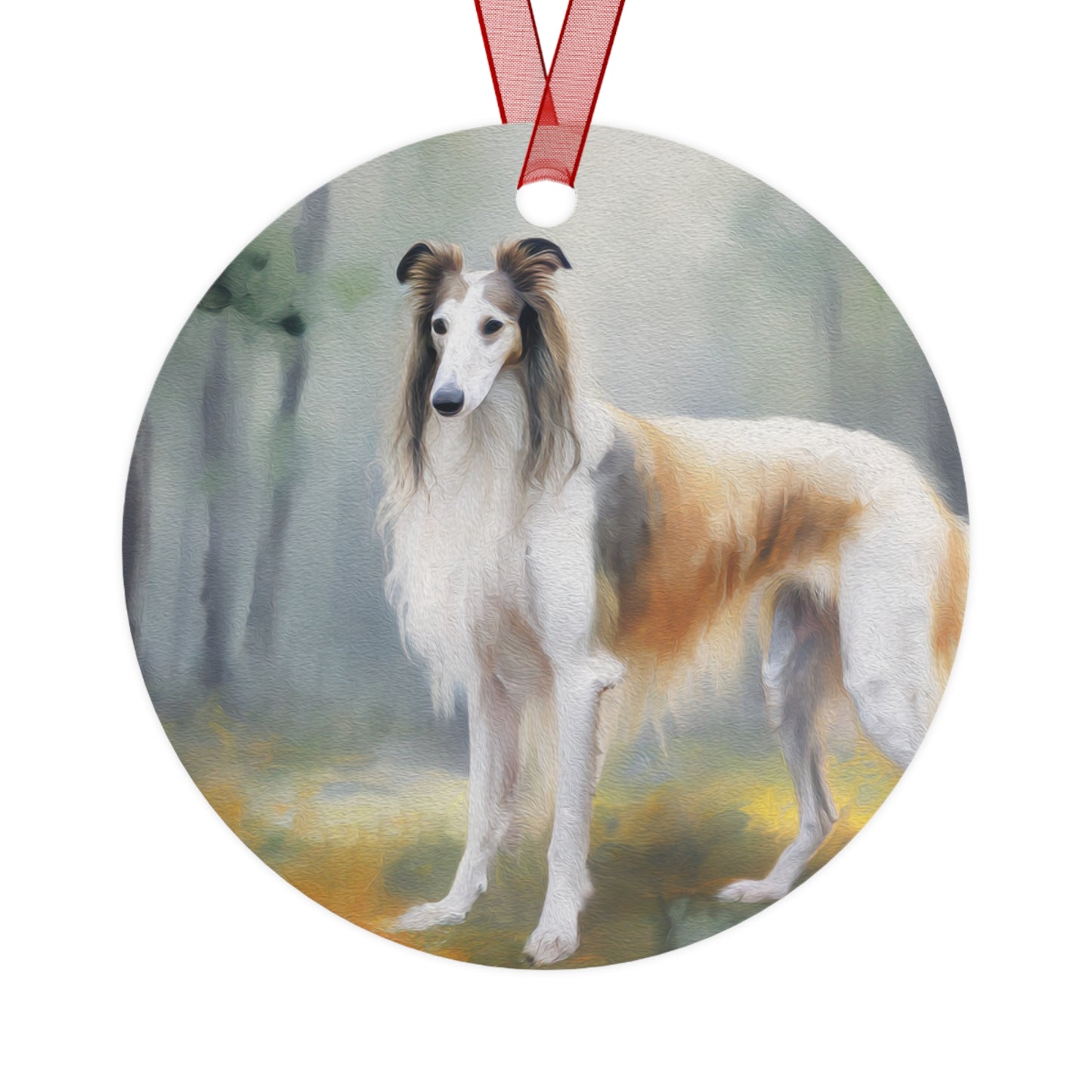 Borzoi 'Russian Wolfhound' Metal Ornaments