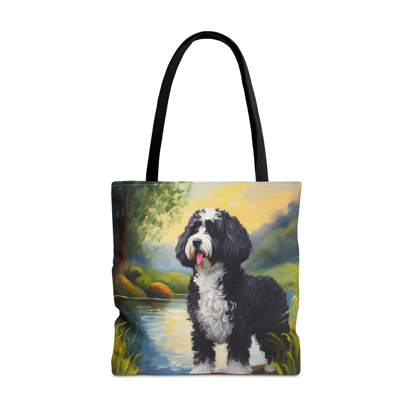 Portuguese Water Dog Polyester Tote Bag (AOP)