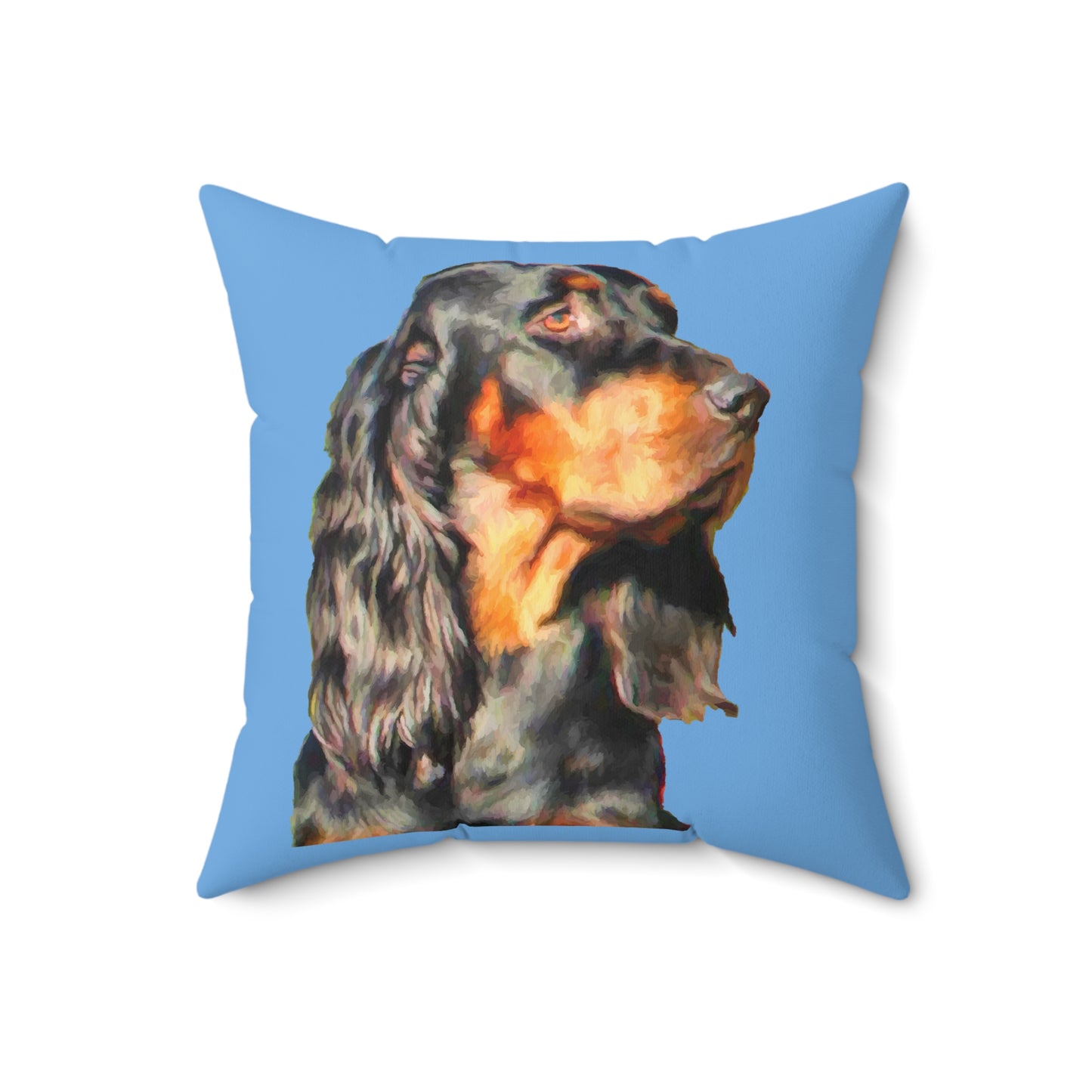 Gordon Setter 'Angus' Spun Polyester Throw Pillow