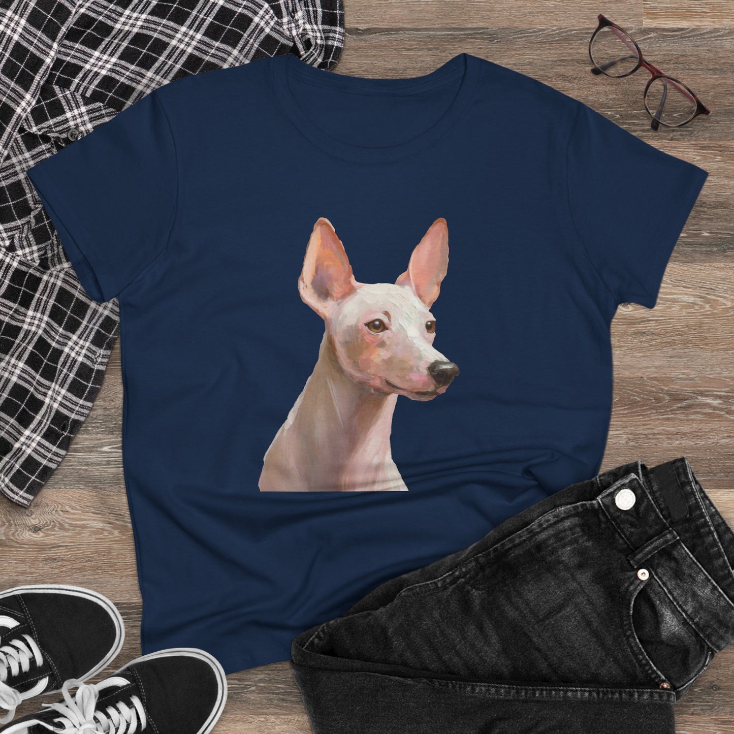 Xoloitzcuintli 'Mexican Hairless' Women's Midweight Cotton Tee