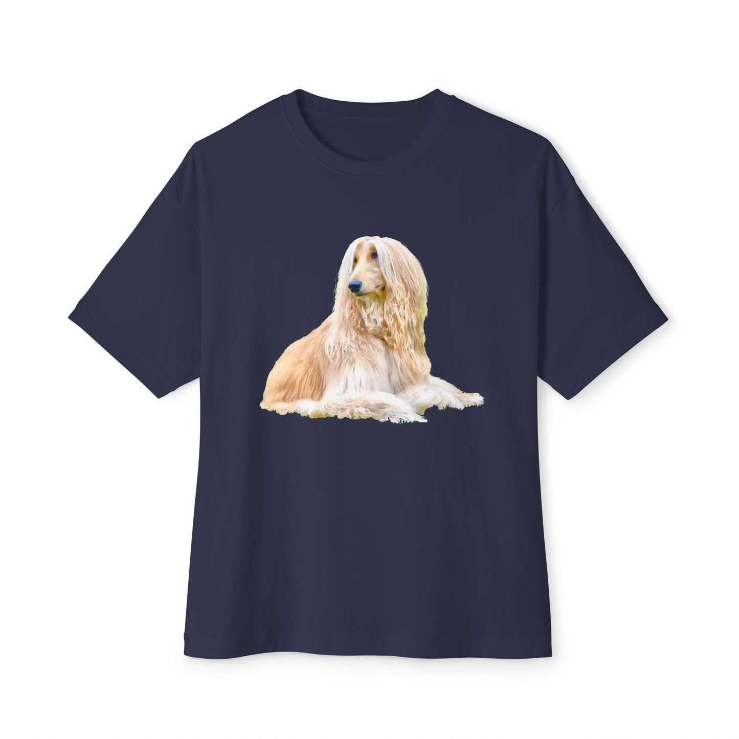 Afghan Hound Unisex Oversized Ringspun Cotton Boxy T-Shirt