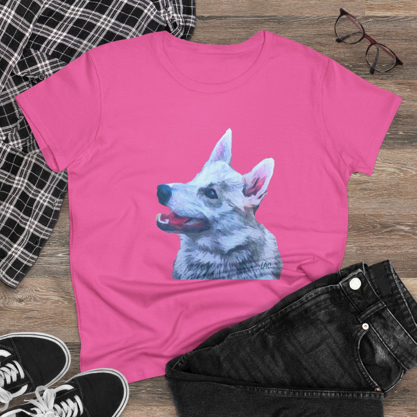 Norwegian Buhund Women's Midweight Cotton Tee