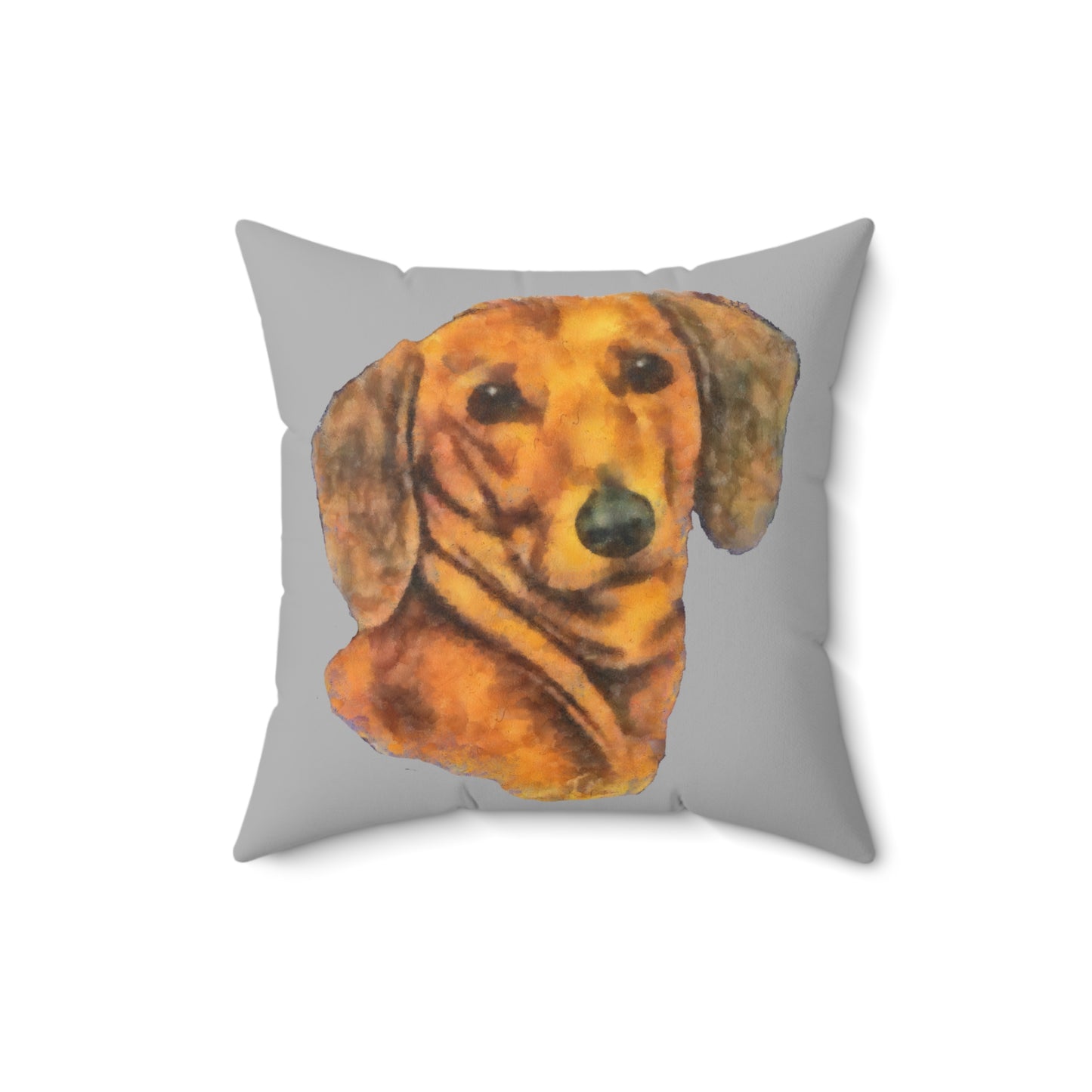 Dachshund 'Doxie #1' Spun Polyester Throw Pillow