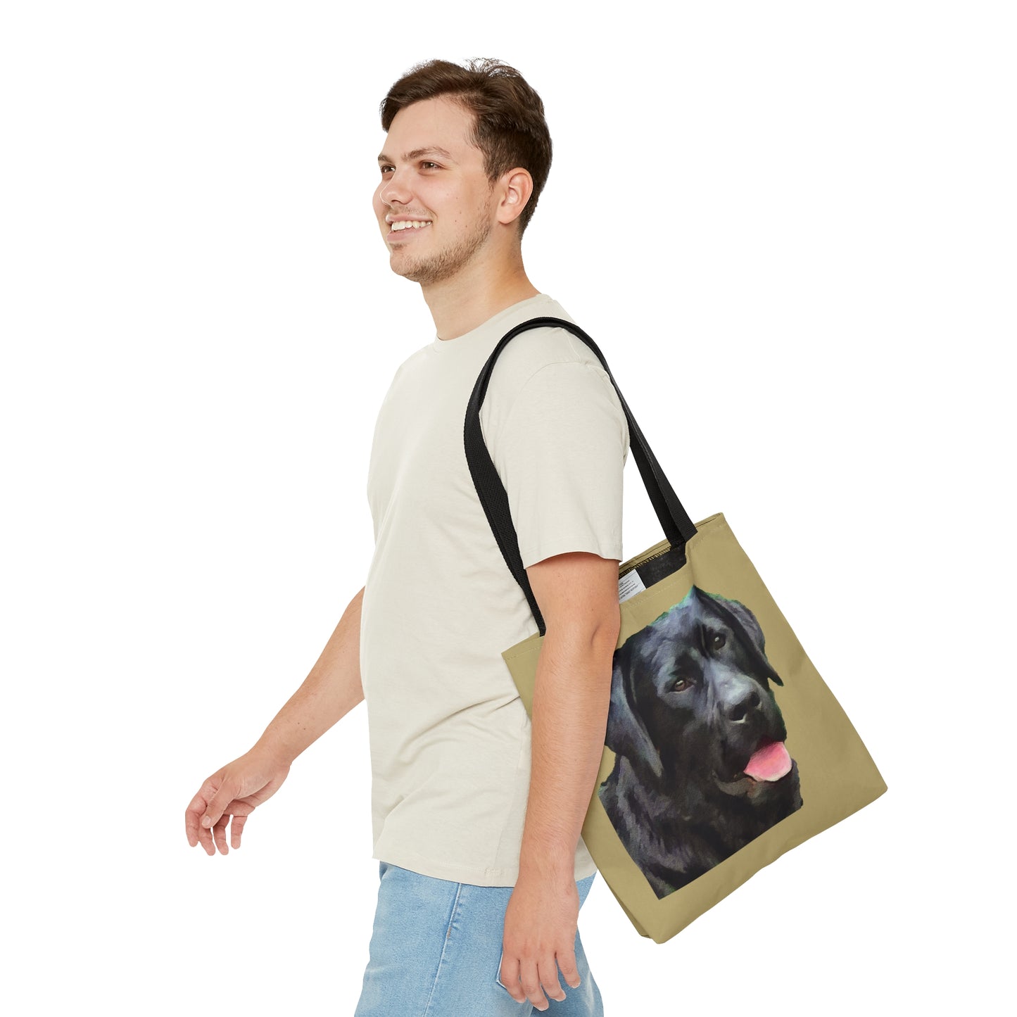 Charming Rizzo Black Labrador Tote Bag