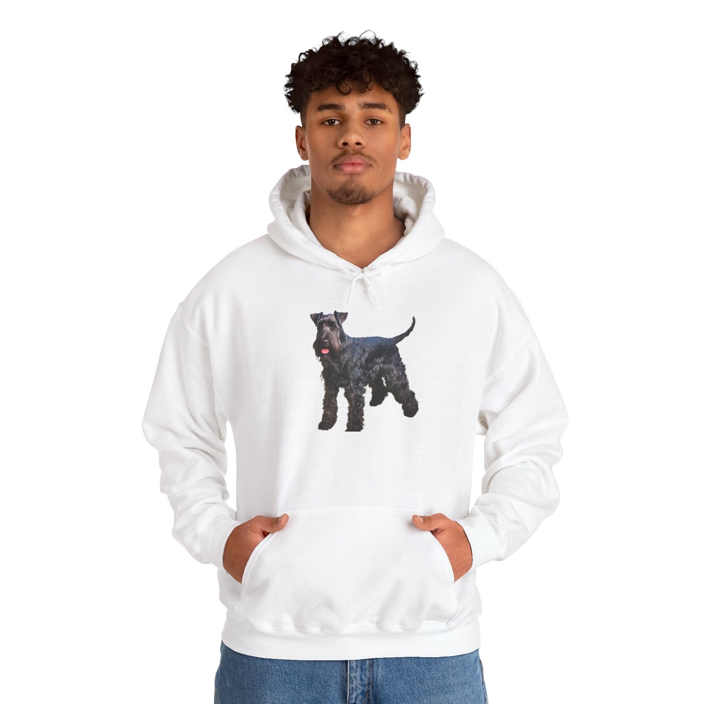 Kerry Blue Terrier 50/50 Hooded Sweatshirt