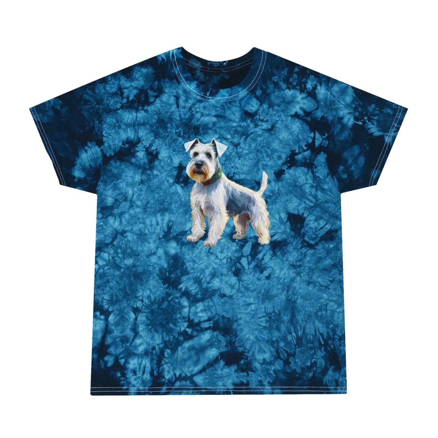 White Schnauzer Tie-Dye Tee, Crystal