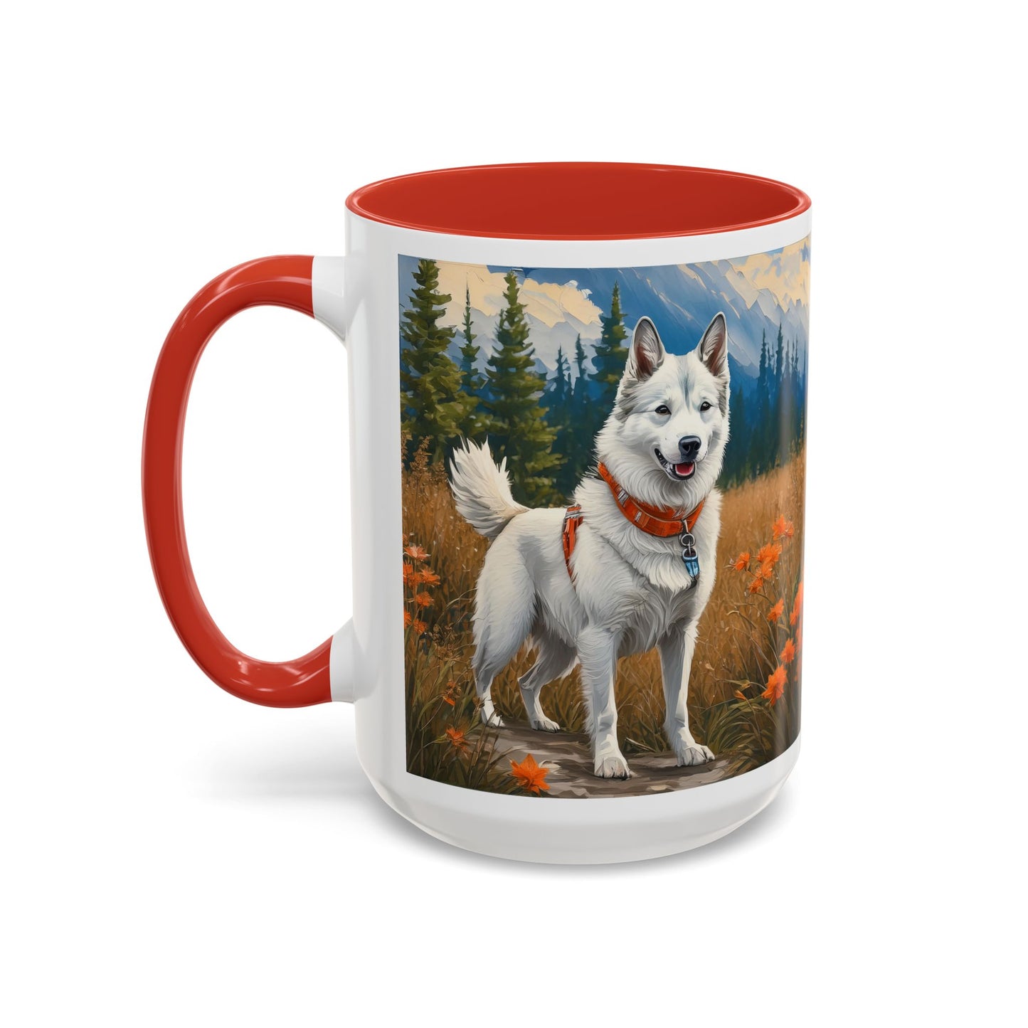 Yakutian Laika - Ceramic Accent Coffee Mug - 2 Sizes