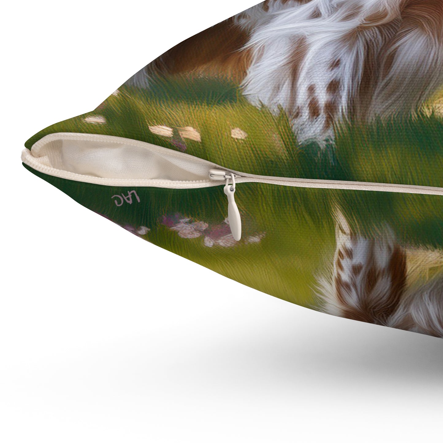Charming English Setter Spun Polyester Throw Pillow