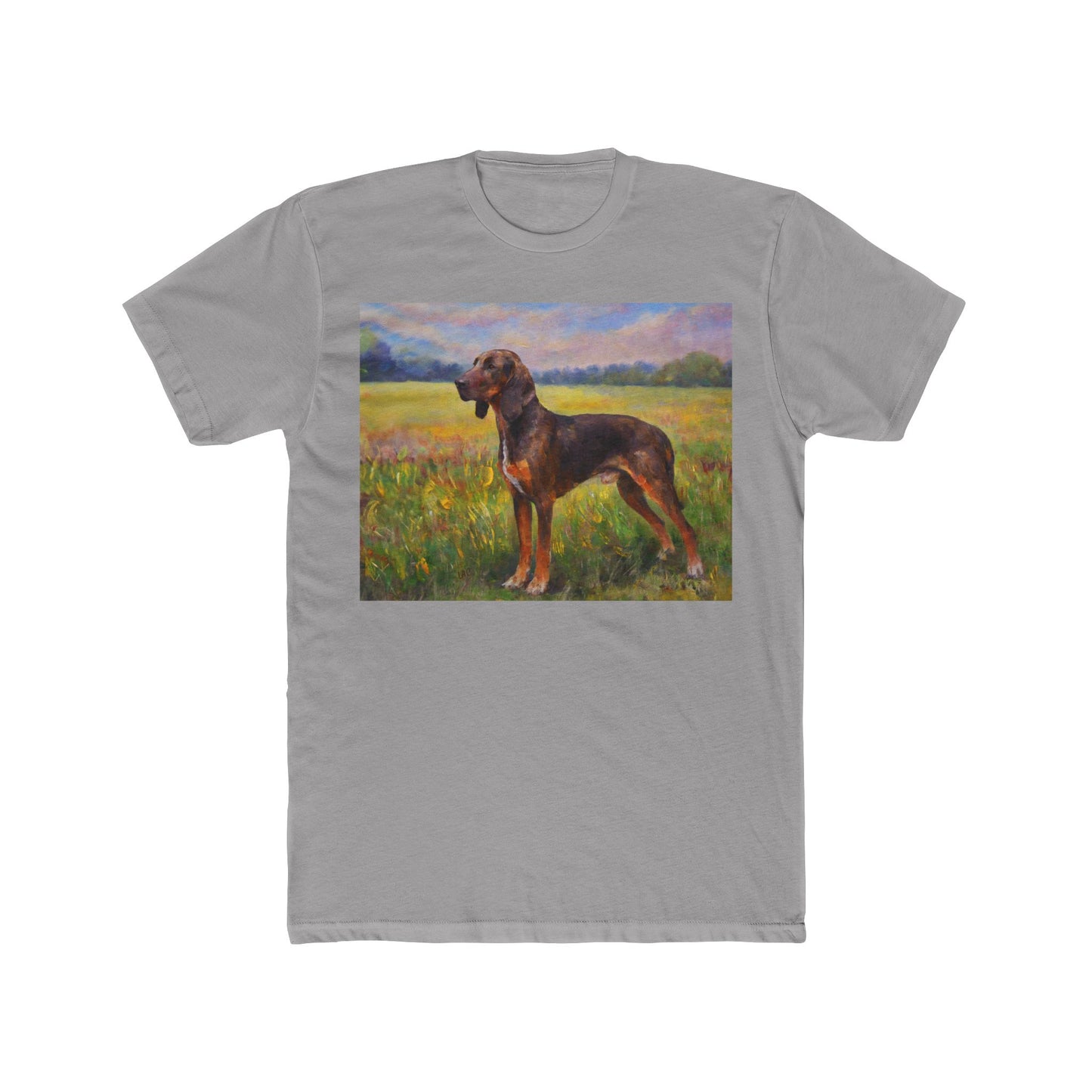 Plott Hound Men's Fitted Cotton Crew Tee