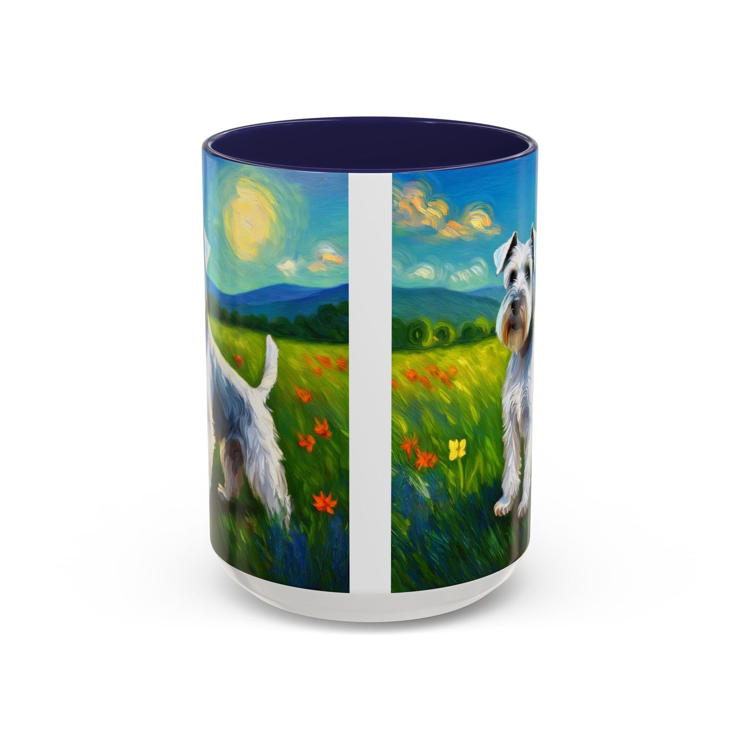 White Schnauzer Accent Coffee Mug - 2 Sizes